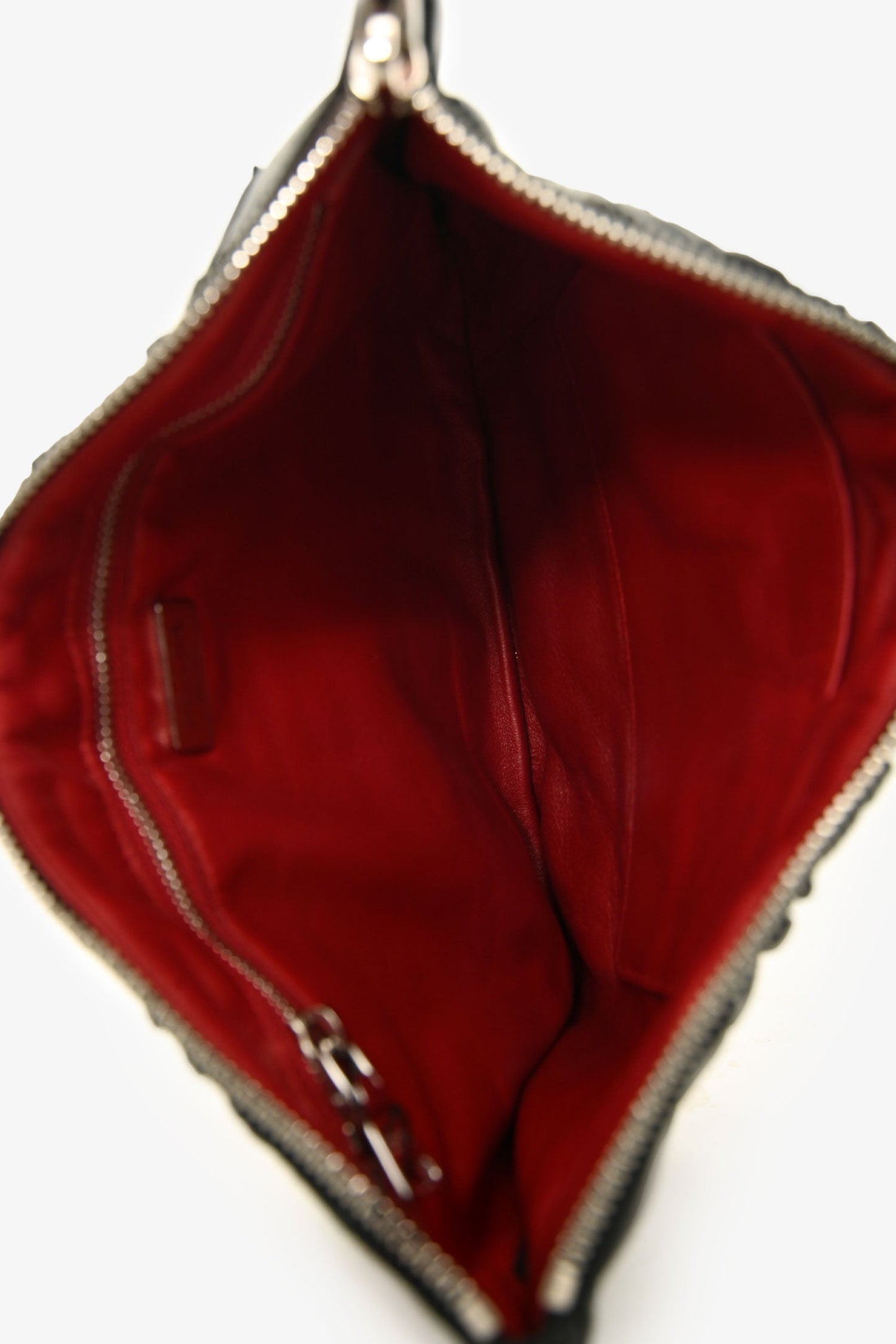 Prada 2016 Black Nappa Gaufre Leather Pouch