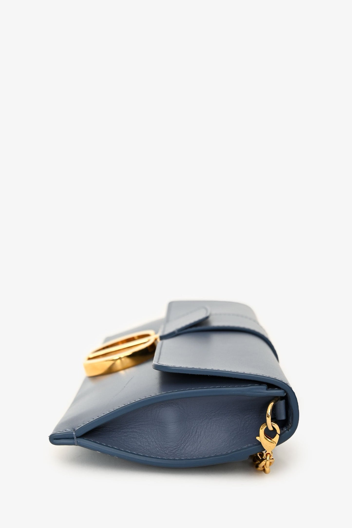 Christian Dior 2019 Blue Leather 30 Montaigne Chain Clutch