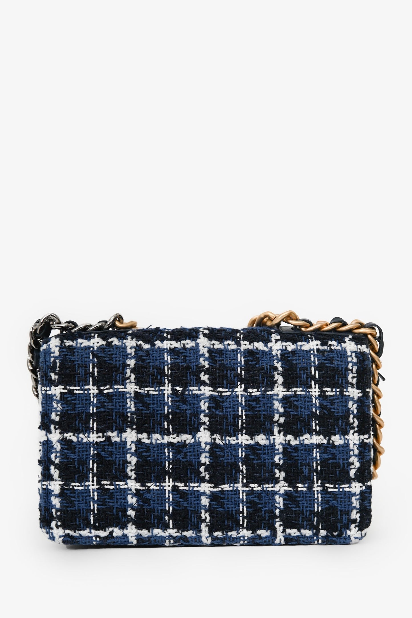 Chanel™ 2023 Blue/Black Tweed Wallet on Chain