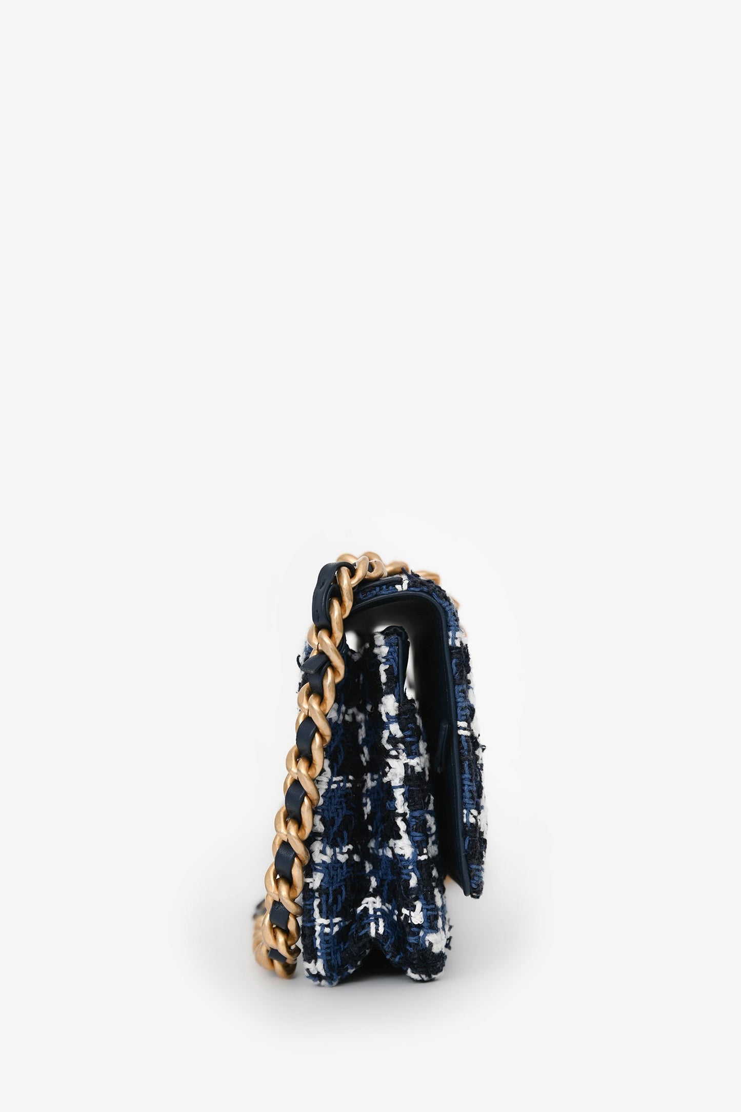 Chanel™ 2023 Blue/Black Tweed Wallet on Chain