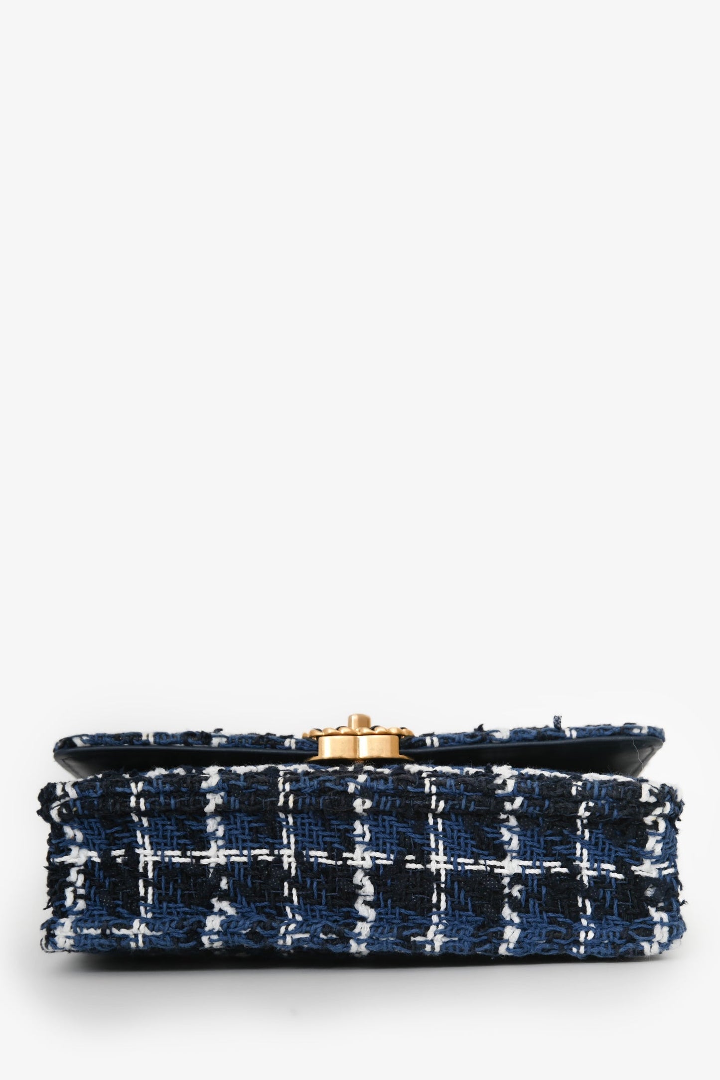 Chanel™ 2023 Blue/Black Tweed Wallet on Chain
