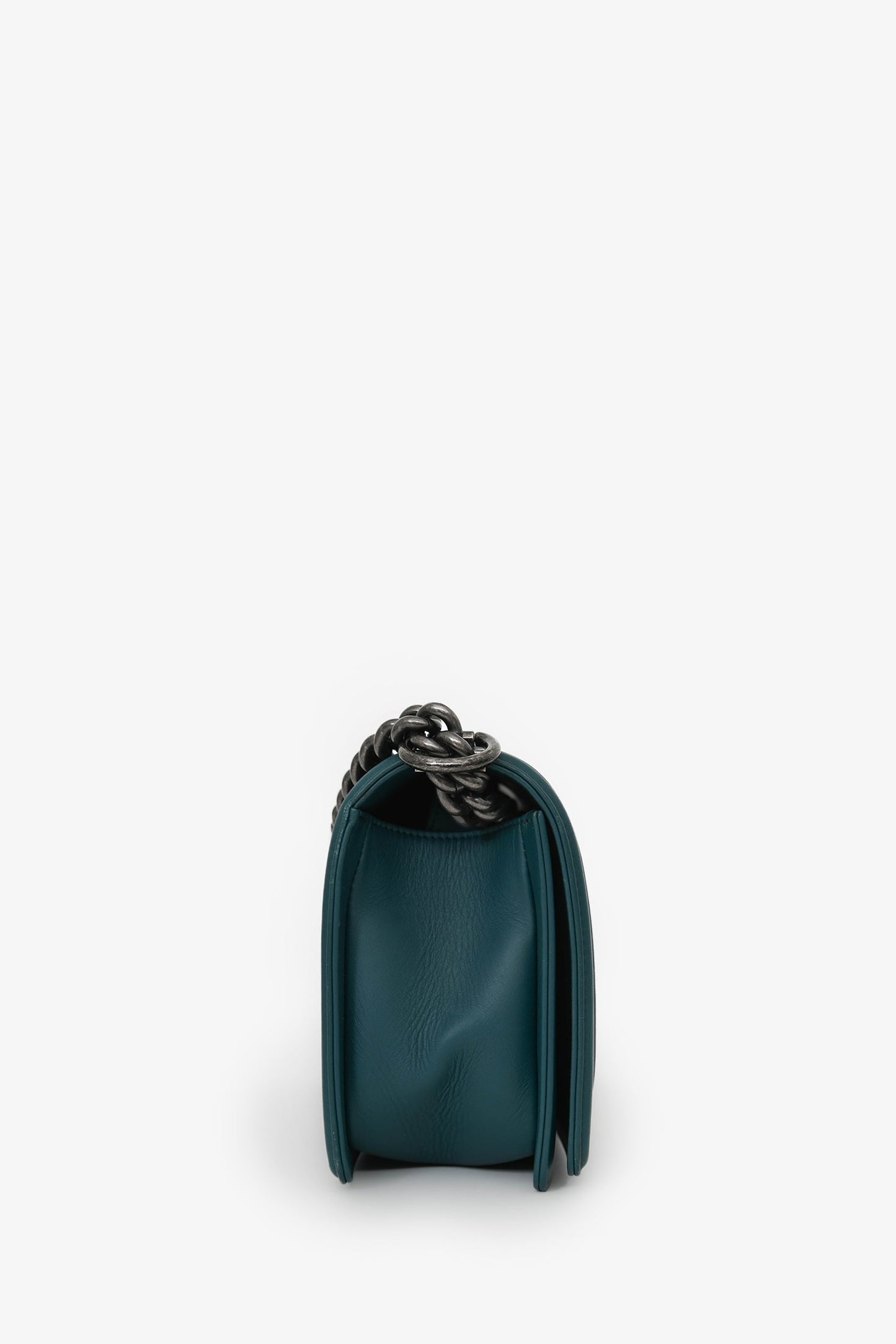 Chanel™ 2014 Green Lambskin Old Medium Boy Bag SHW