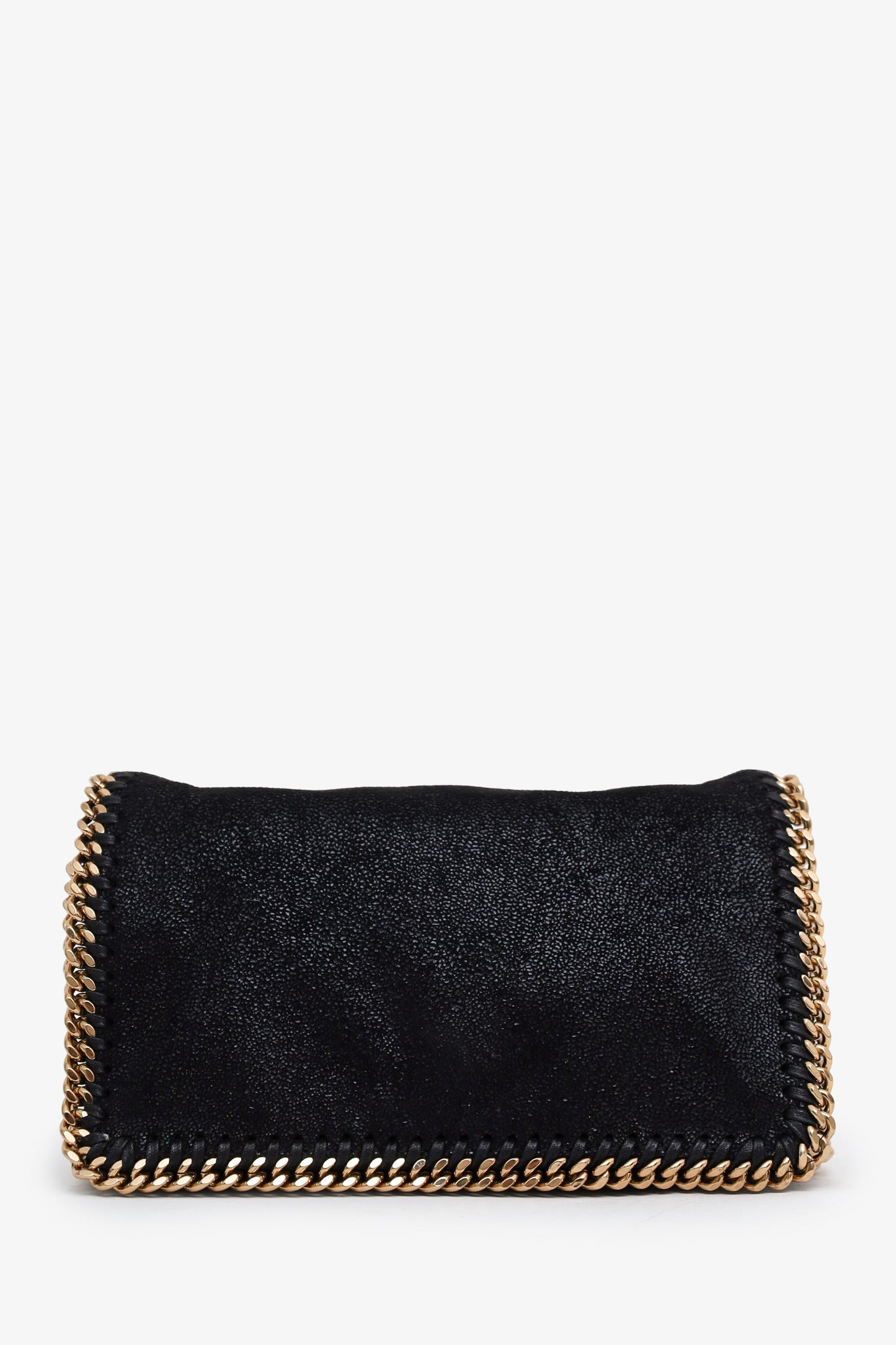Stella McCartney Black Vegan Suede Mini Falabella Crossbody Bag