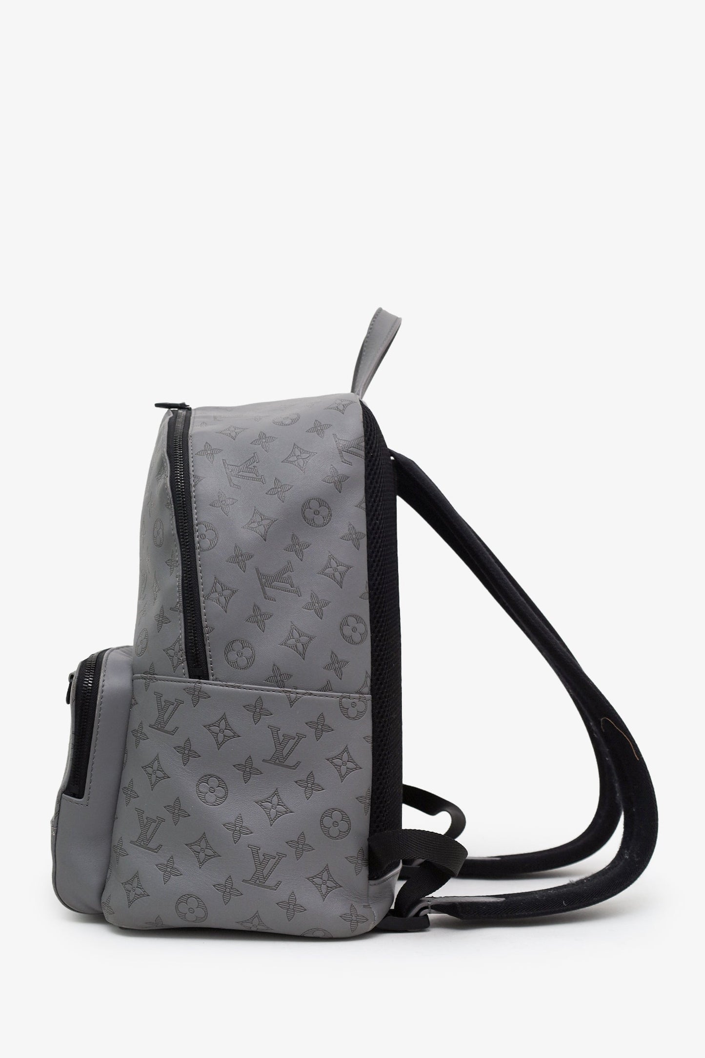 Louis Vuitton Grey Calfskin Monogram Shadow Racer Backpack