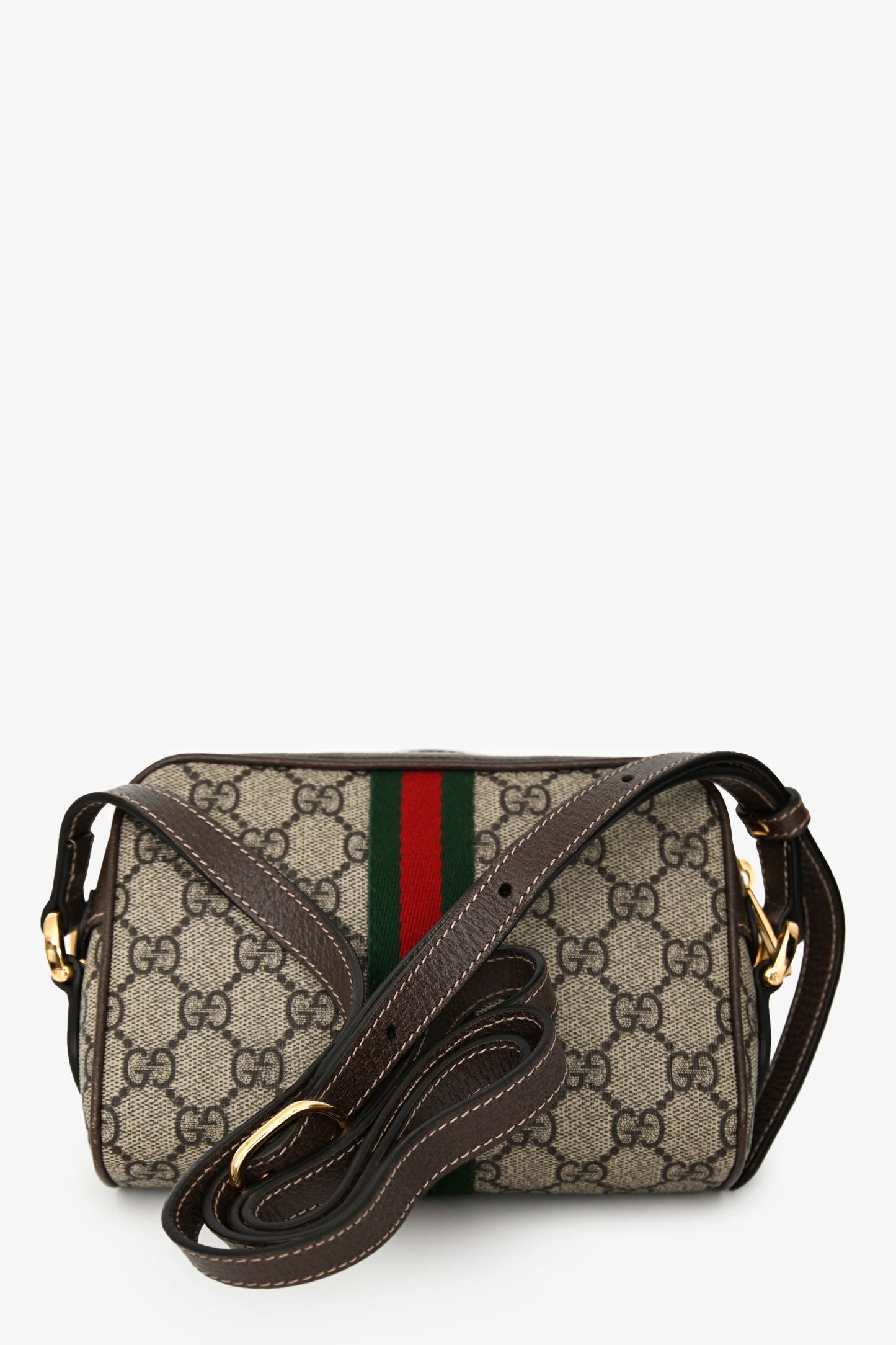 Gucci Brown GG Supreme Ophidia Mini Crossbody Bag