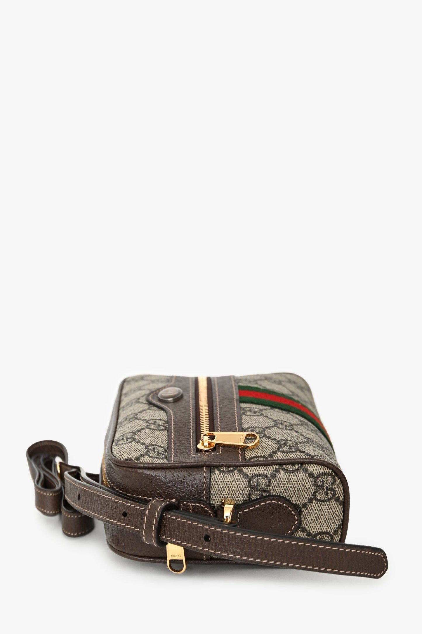 Gucci Brown GG Supreme Ophidia Mini Crossbody Bag