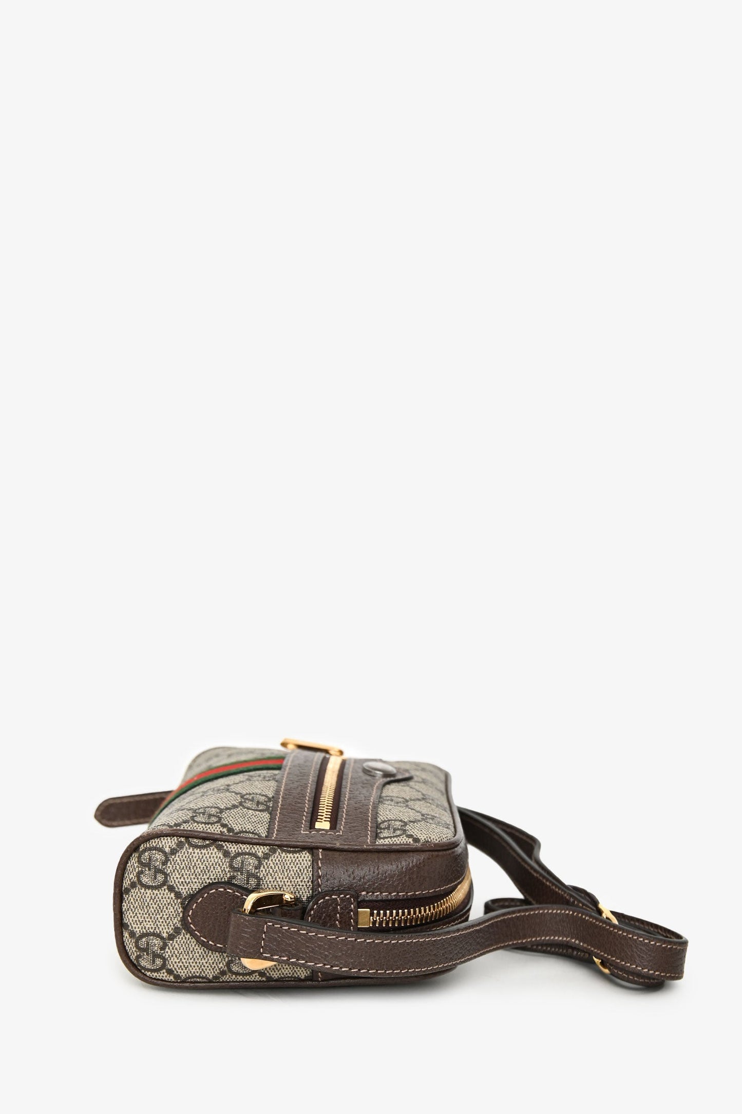 Gucci Brown GG Supreme Ophidia Mini Crossbody Bag