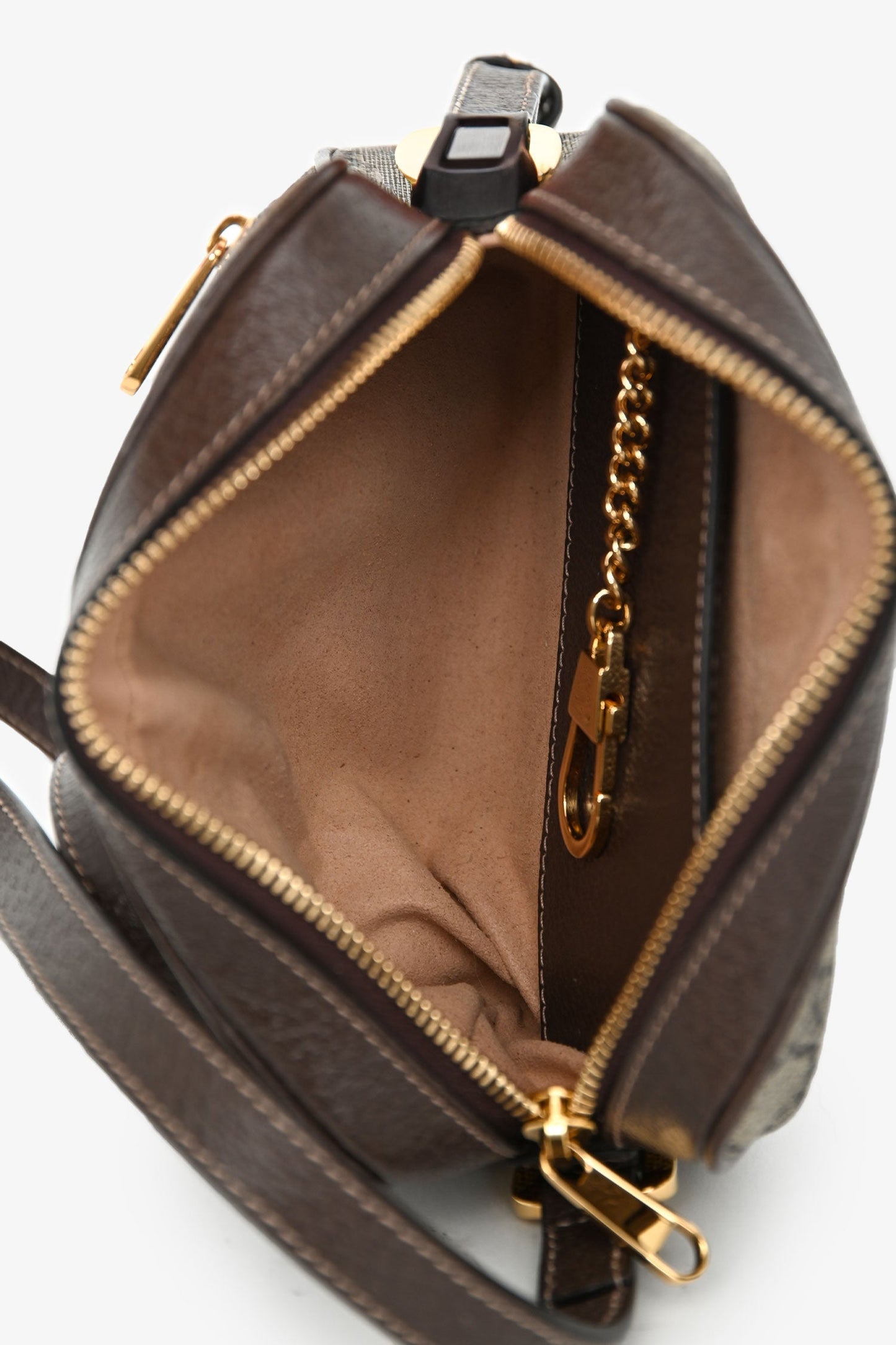 Gucci Brown GG Supreme Ophidia Mini Crossbody Bag