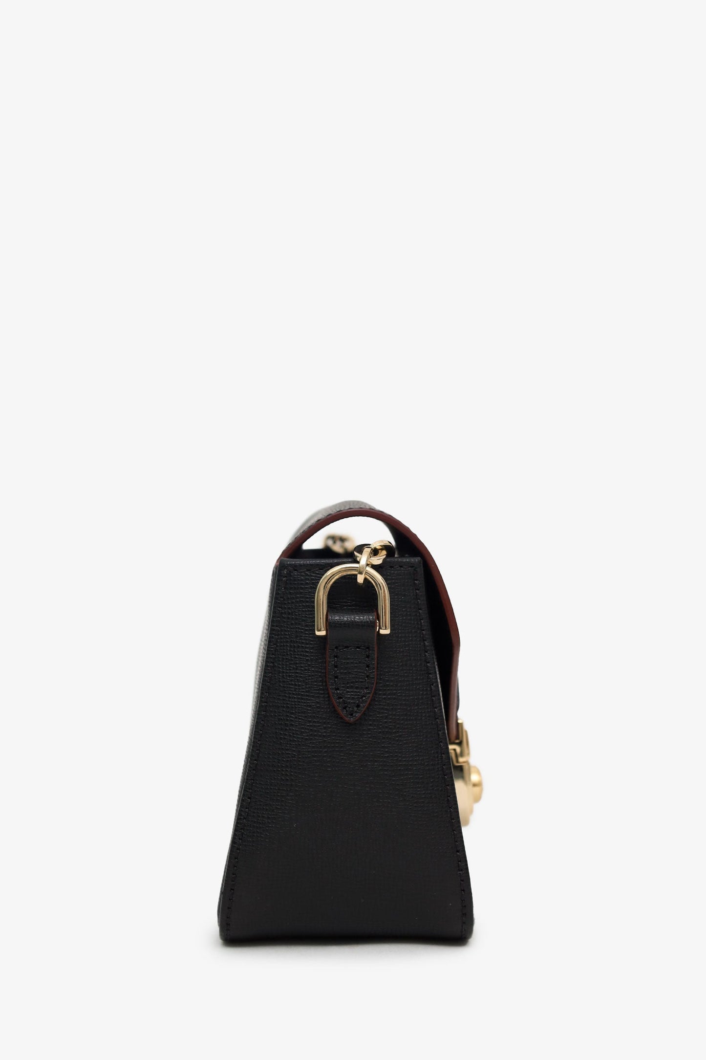 Longchamp Black Saffiano Leather Le Pliage Heritage Crossbody Bag