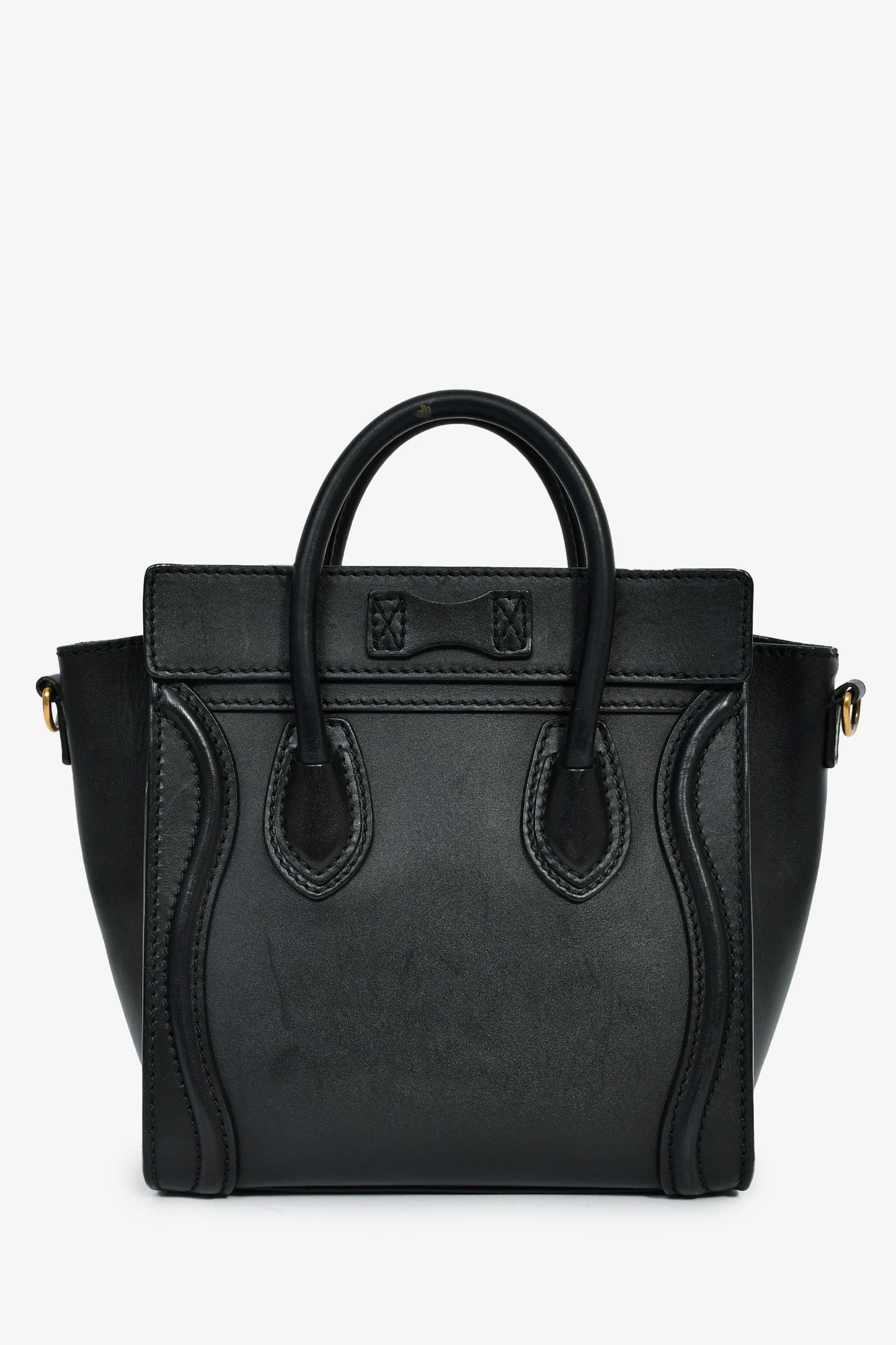 Celine Black Smooth Calfskin Mini Luggage Tote