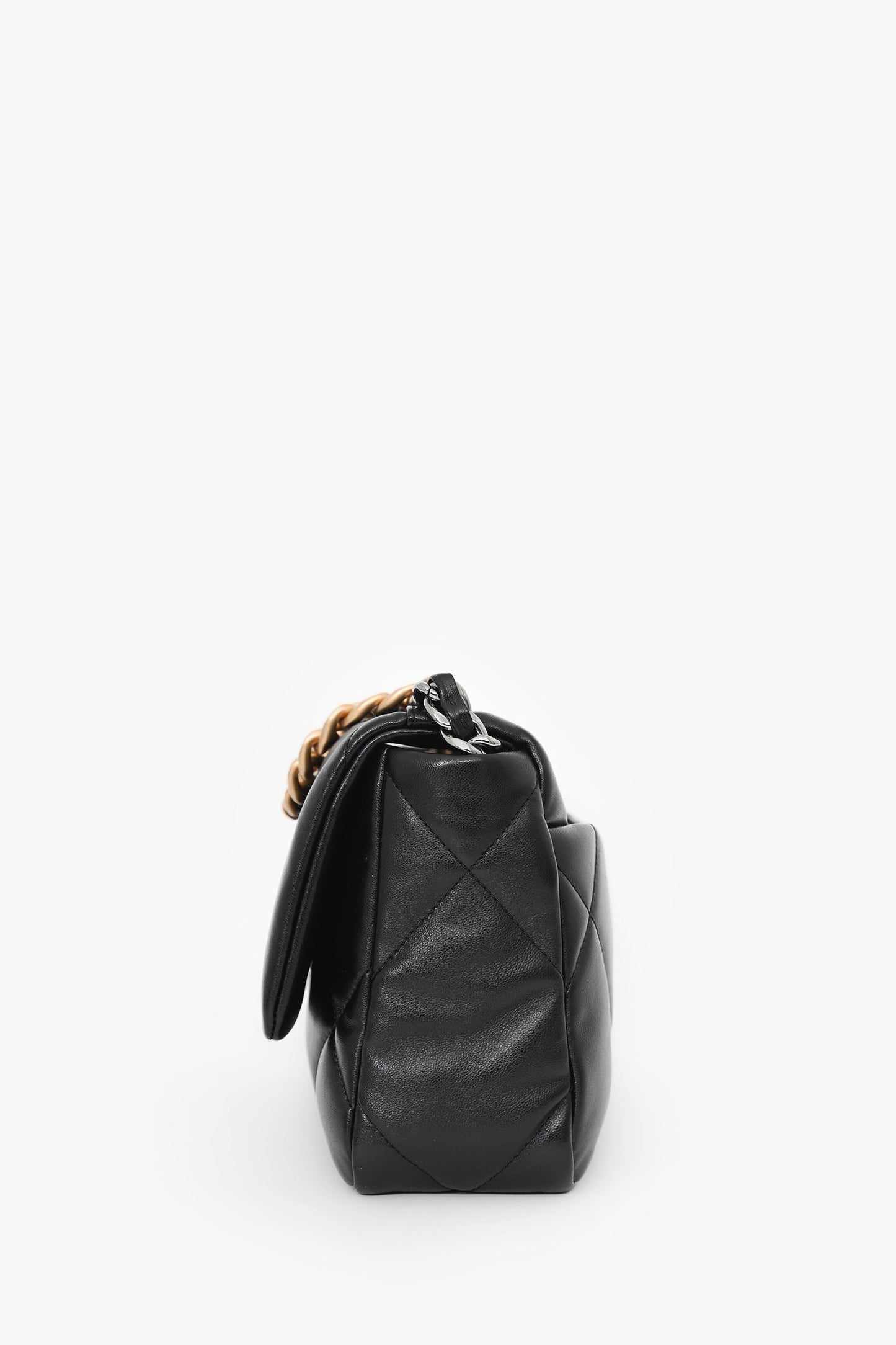 Chanel™ Black Lambskin Small 19 Flap Bag