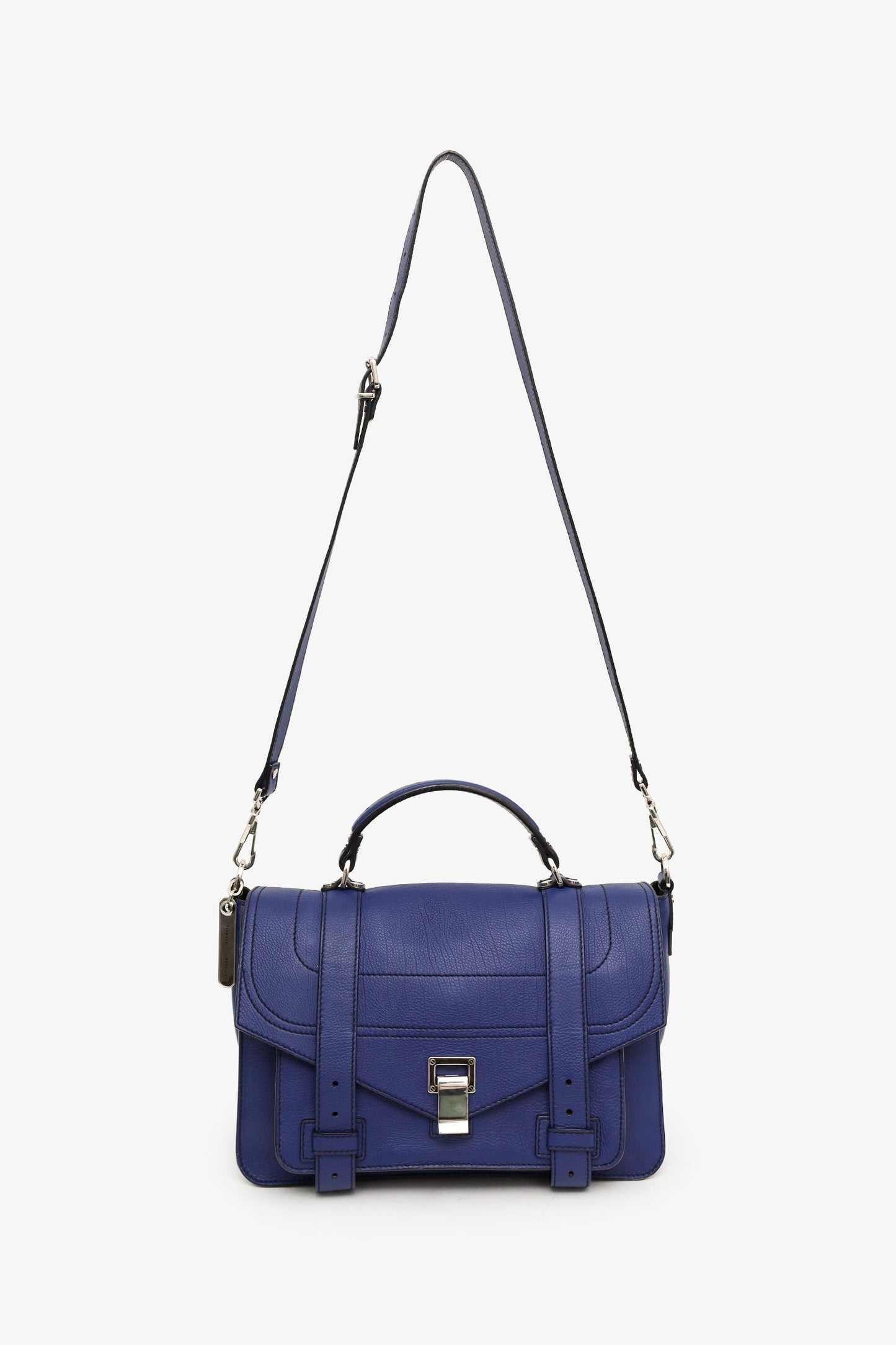 Proenza Schouler Navy Leather PS1 Messenger Crossbody Bag