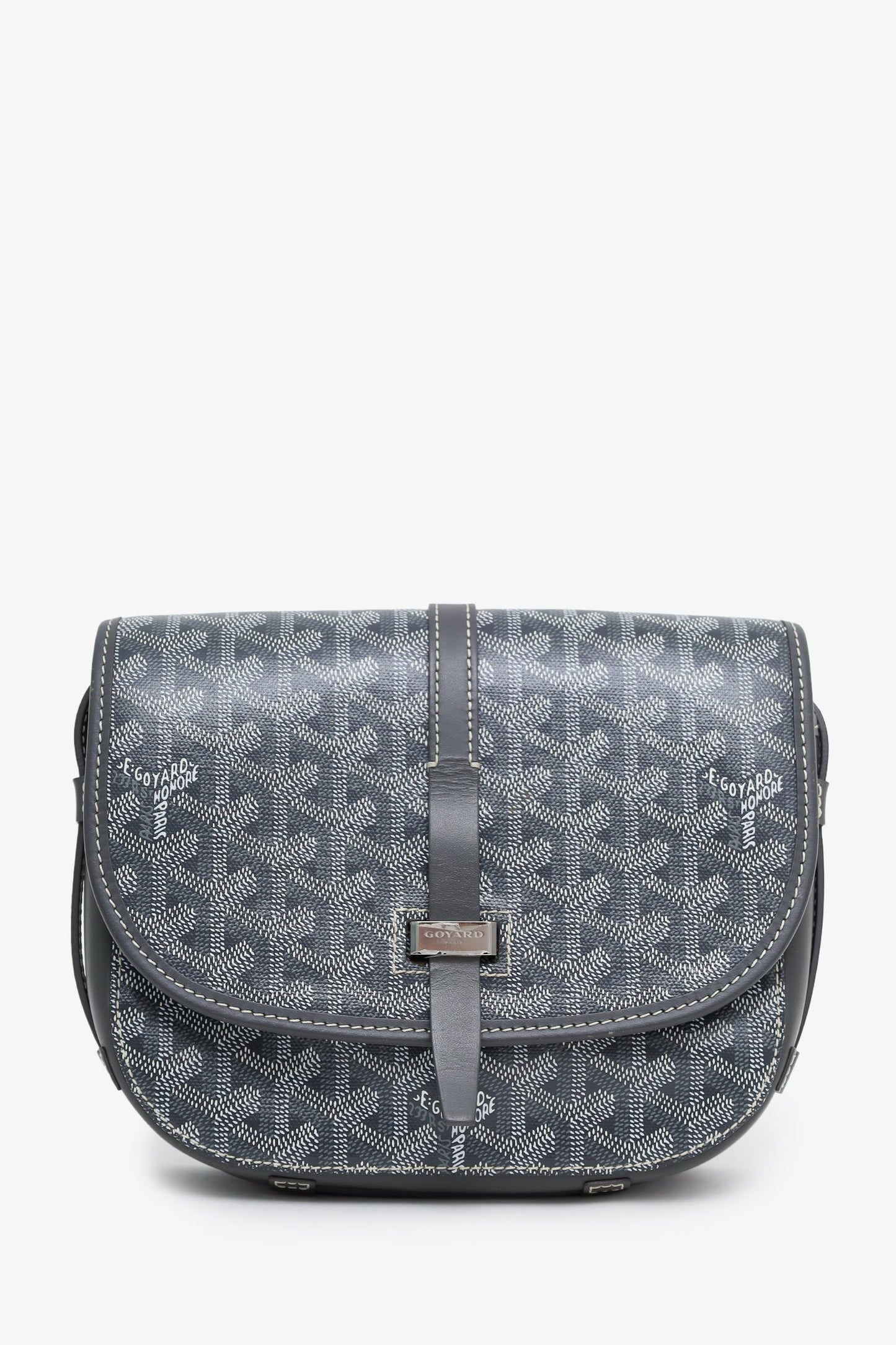 Goyard Grey Goyardine Belvedere II PM Messenger Bag