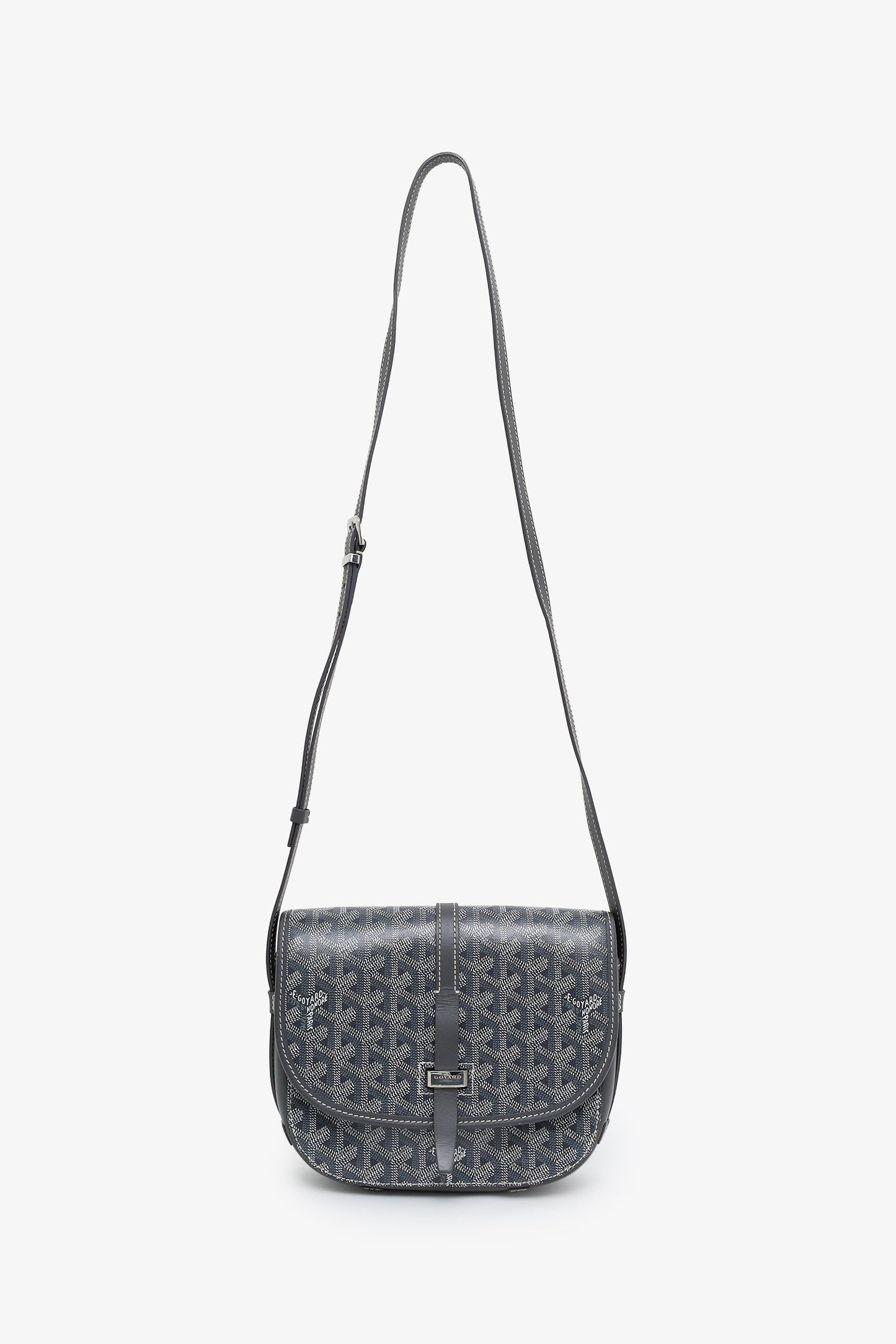 Goyard Grey Goyardine Belvedere II PM Messenger Bag