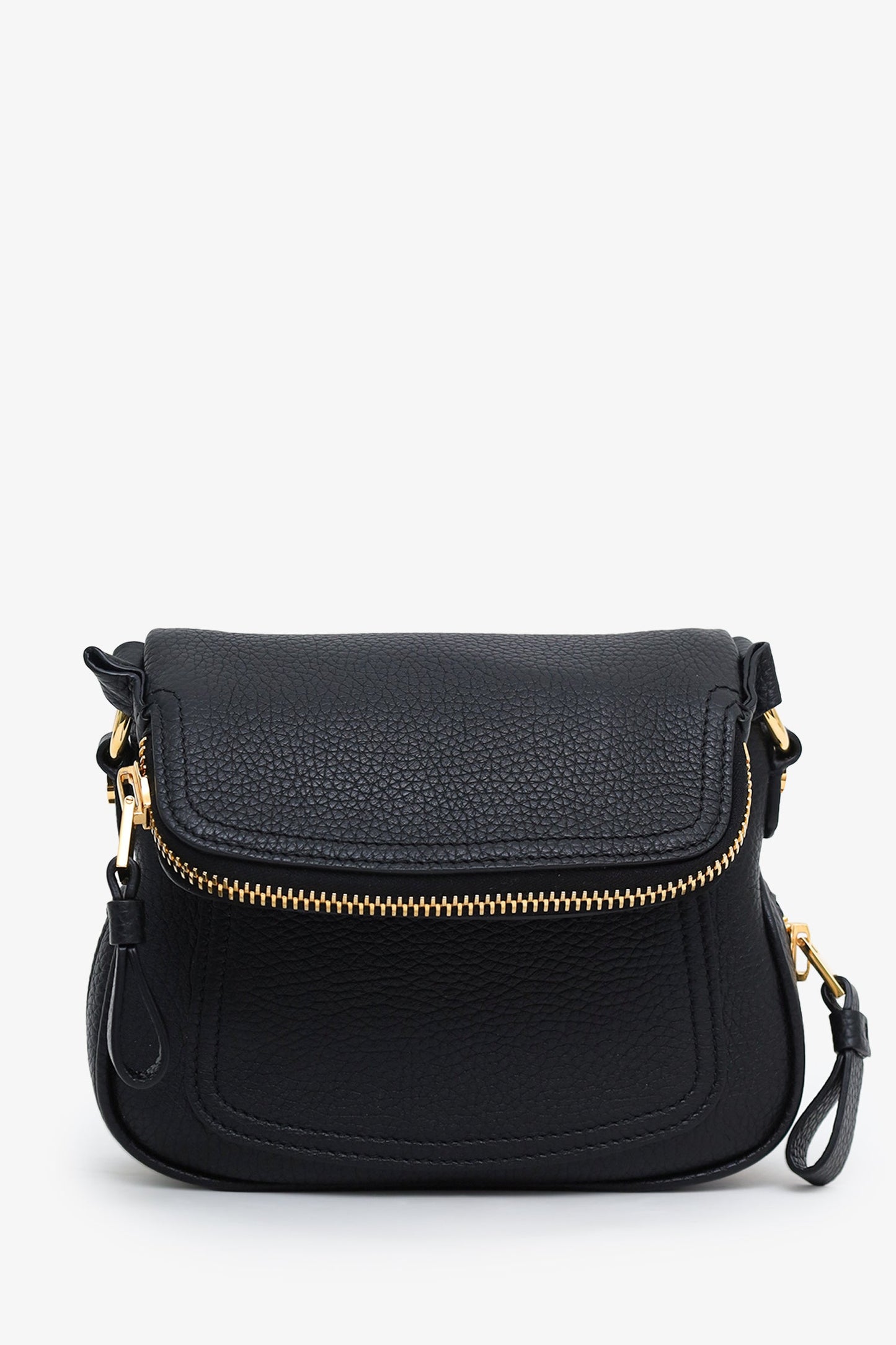 Tom Ford Black Leather Mini 'Jennifer' Crossbody Bag