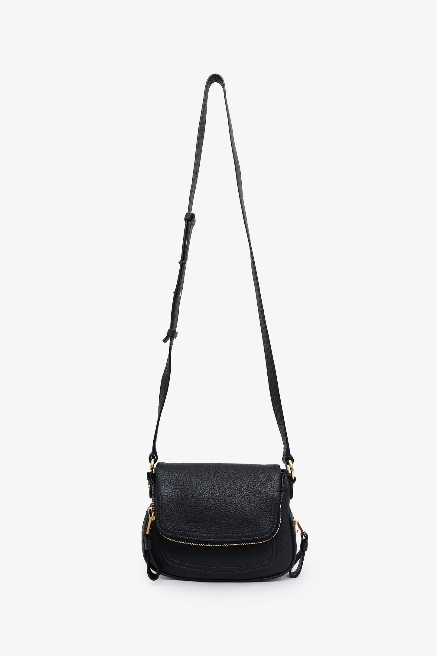 Tom Ford Black Leather Mini 'Jennifer' Crossbody Bag
