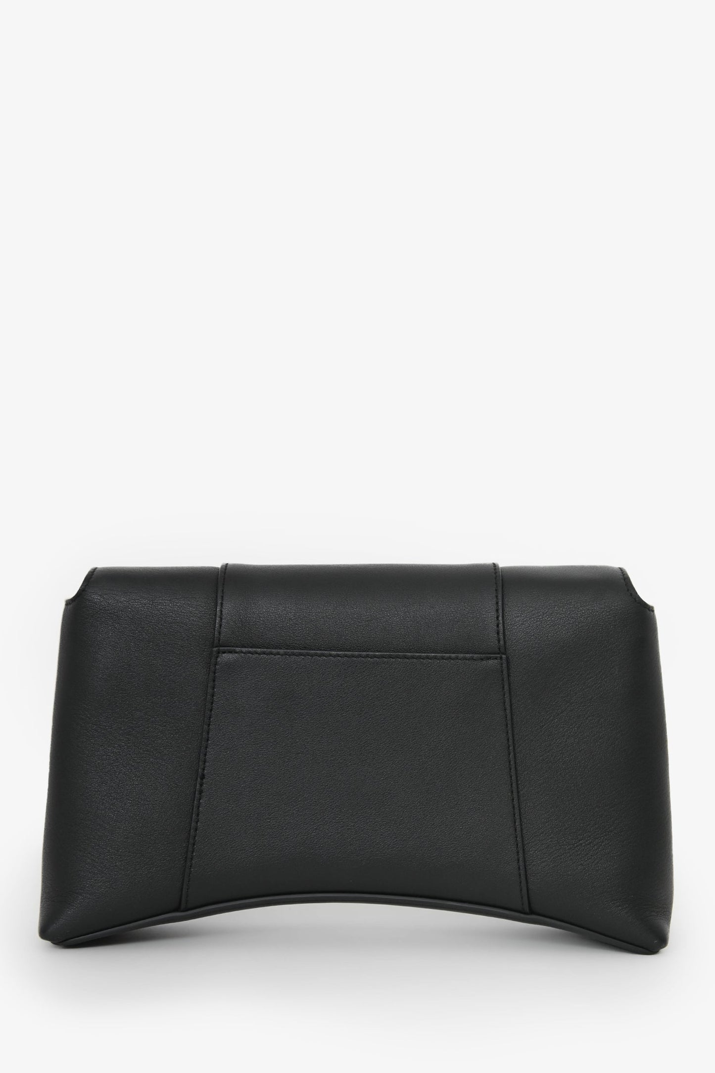 Balenciaga Black Leather Downtown Shoulder Bag