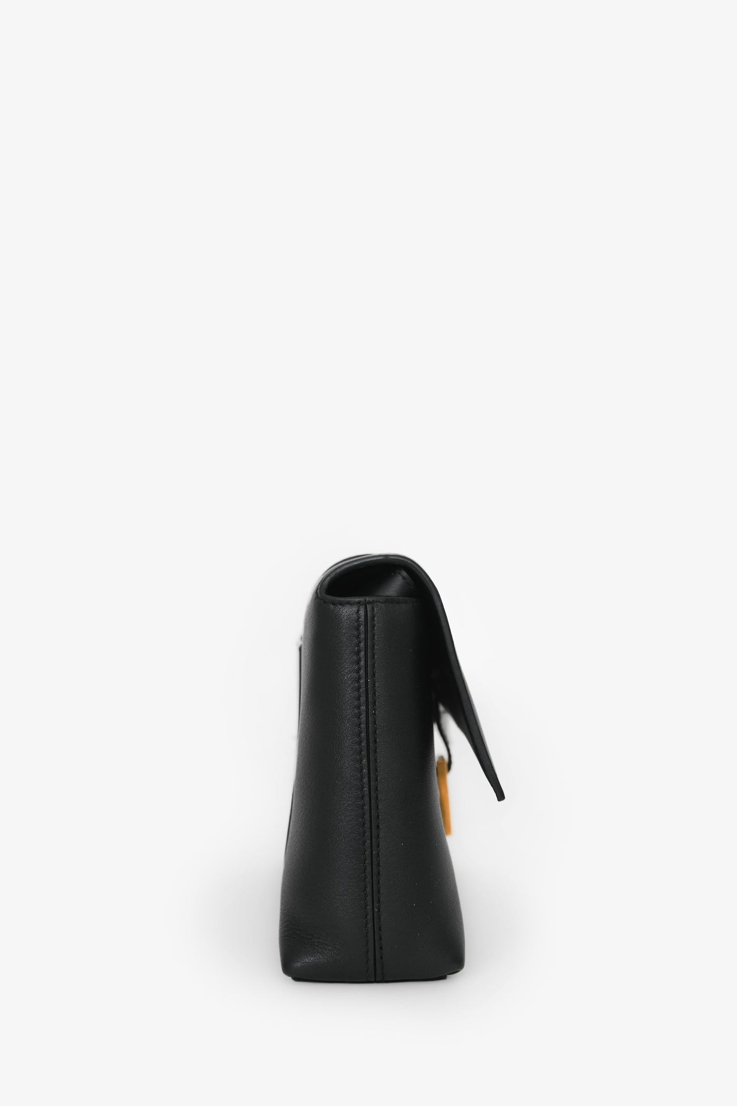 Balenciaga Black Leather Downtown Shoulder Bag