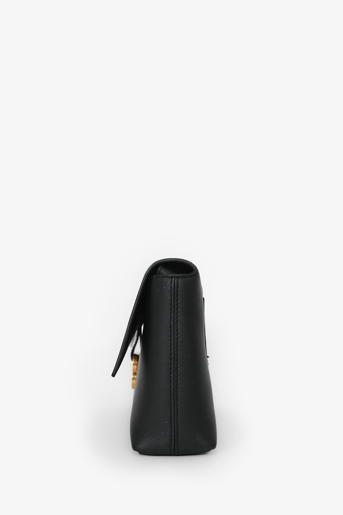 Balenciaga Black Leather Downtown Shoulder Bag