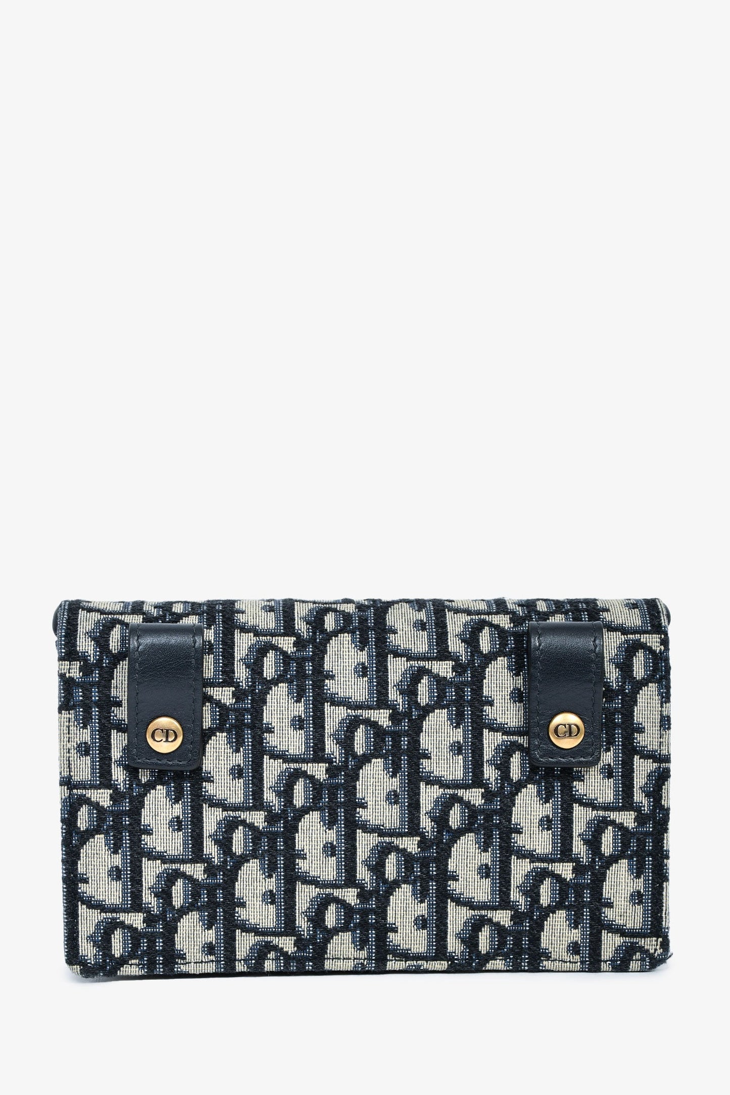 Christian Dior Navy Oblique Saddle Belt Bag