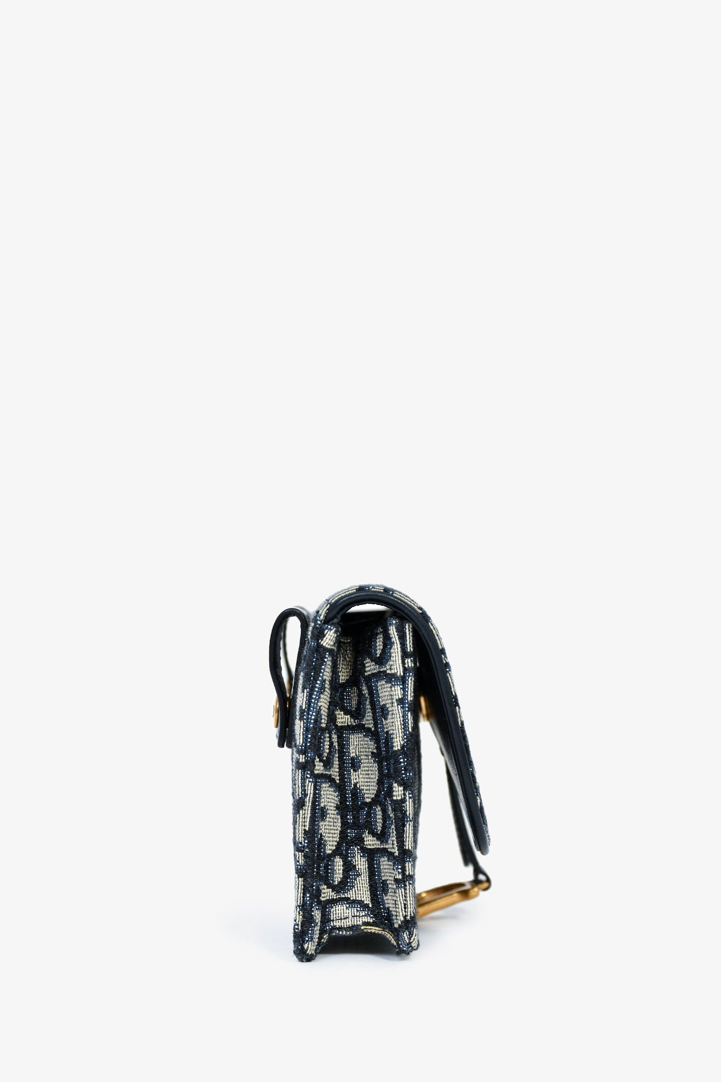 Christian Dior Navy Oblique Saddle Belt Bag