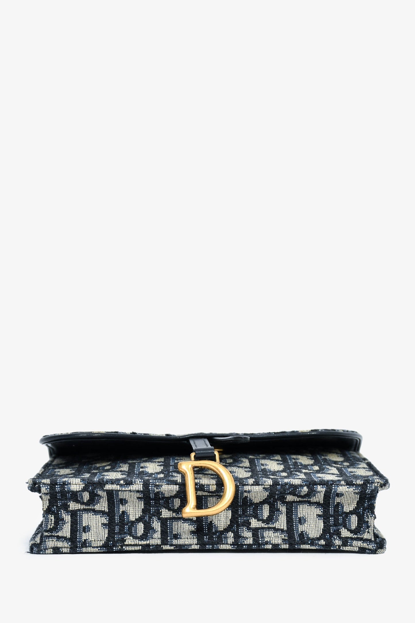 Christian Dior Navy Oblique Saddle Belt Bag