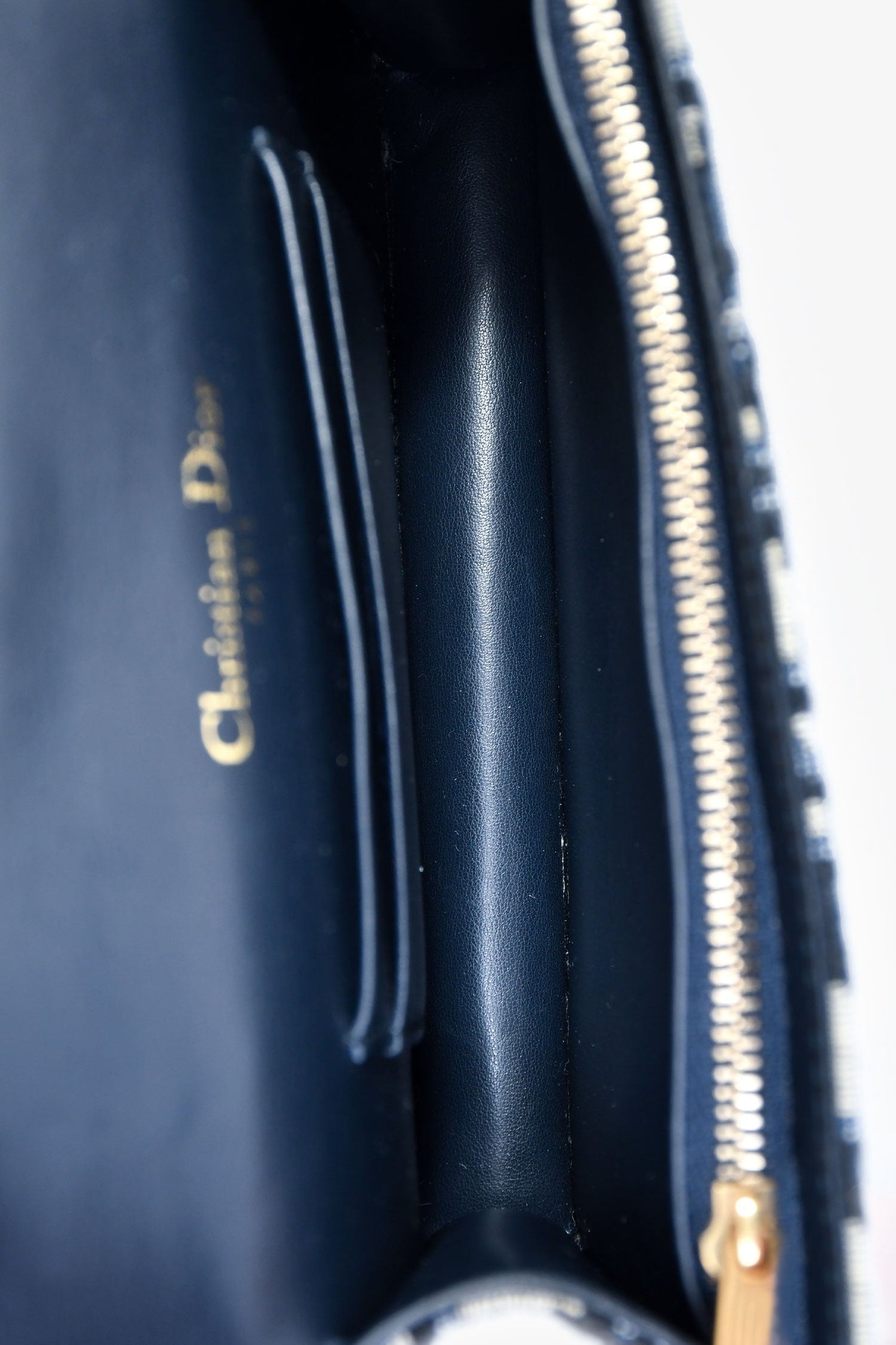 Christian Dior Navy Oblique Saddle Belt Bag