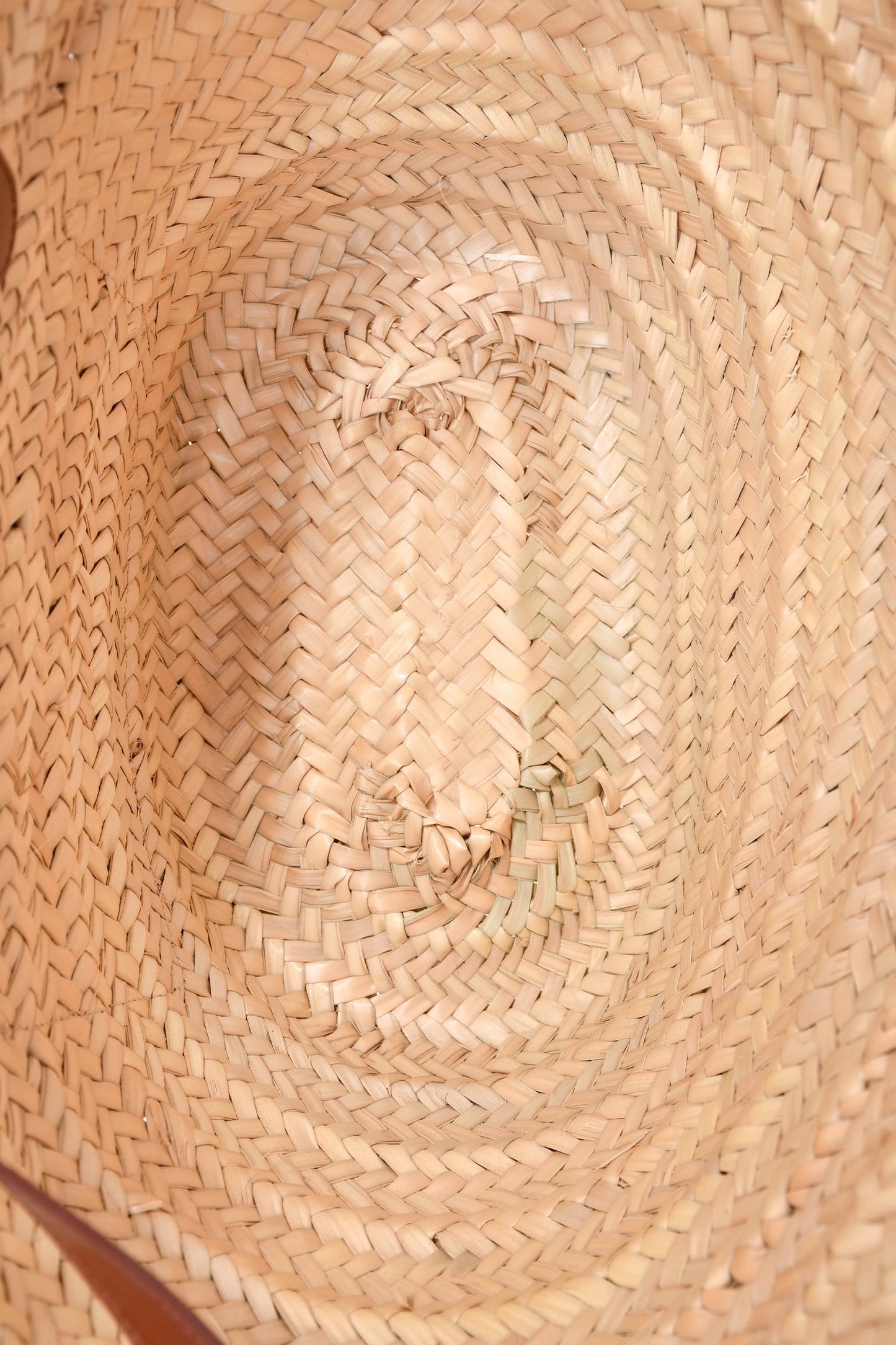 A.P.C. Raffia/Brown Leather 'Zoe' Tote Bag