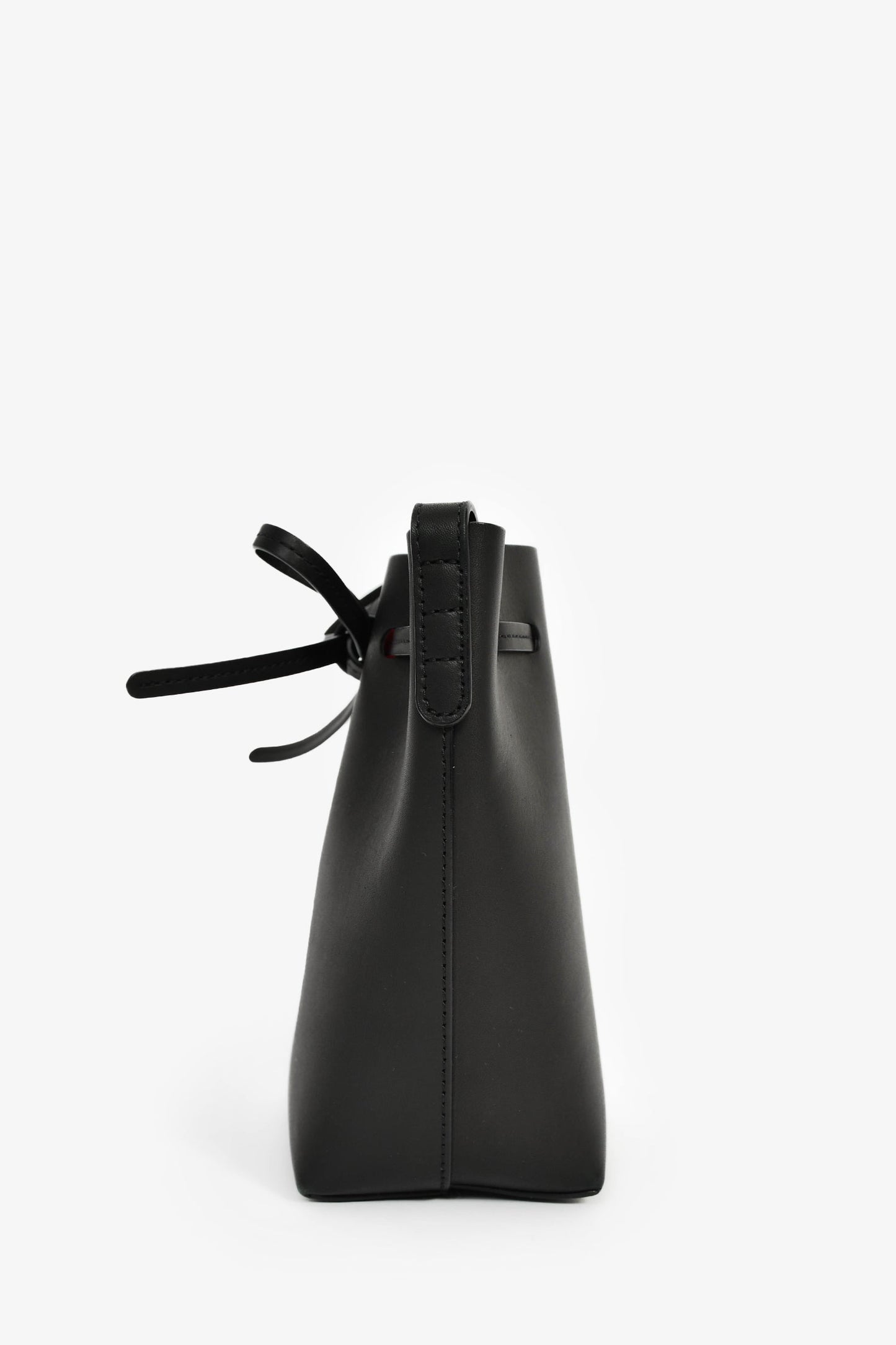 Mansur Gavriel Black Leather Mini Bucket Bag