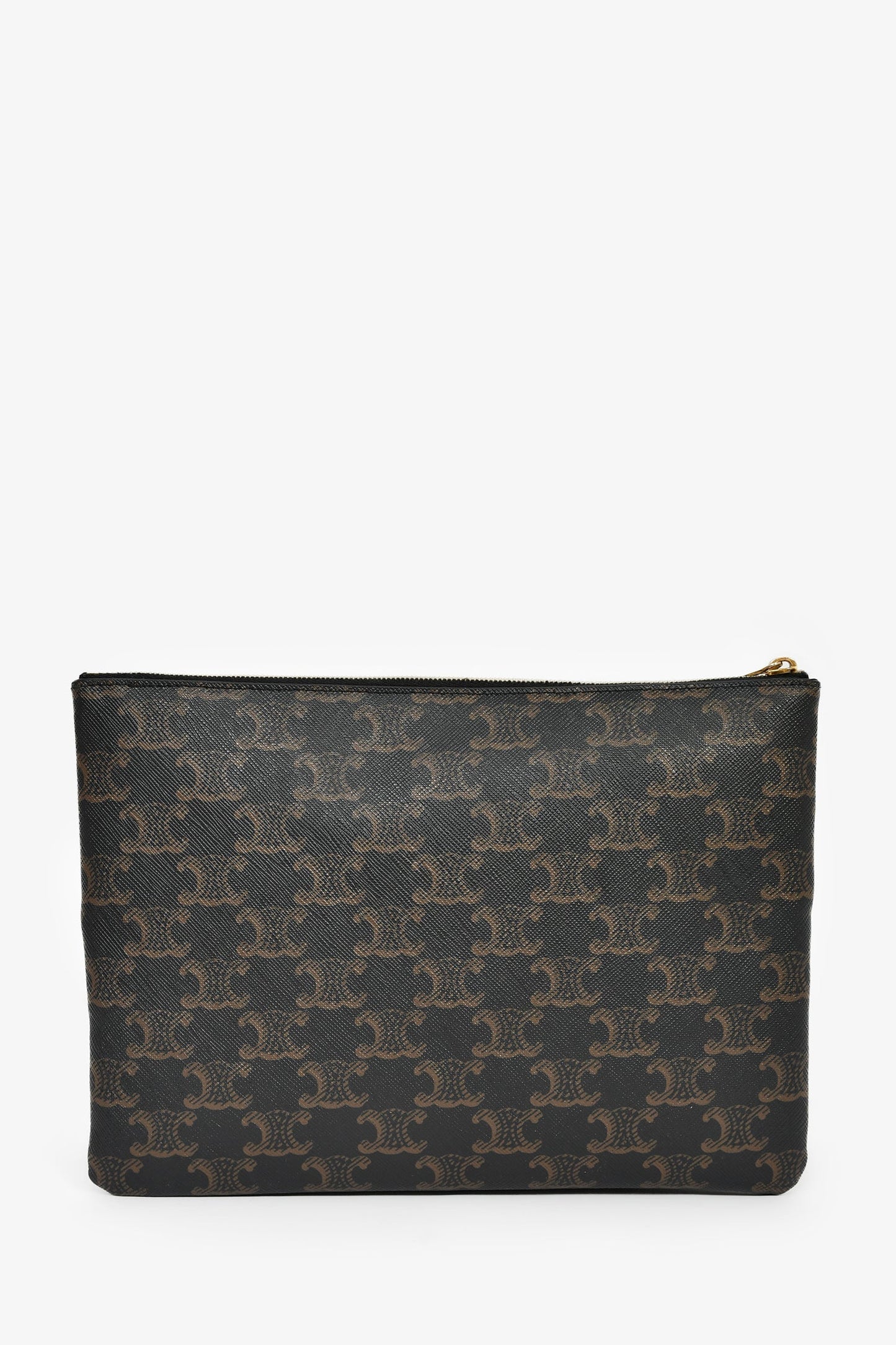 Celine 2021 Brown Triomphe Canvas Portfolio Pouch