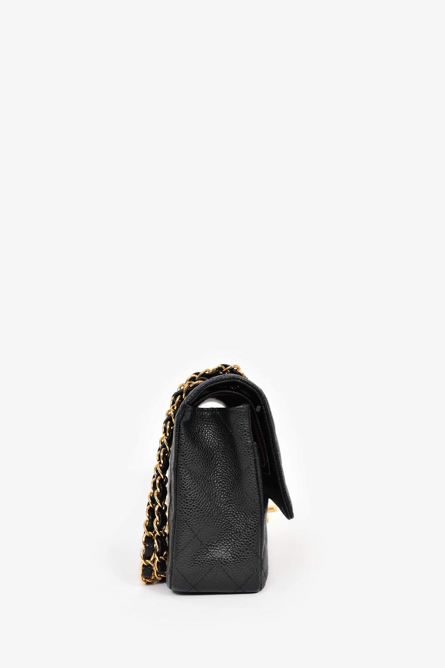 Chanel™ 2012 Black Quilted Caviar Leather Medium Classic Double Flap