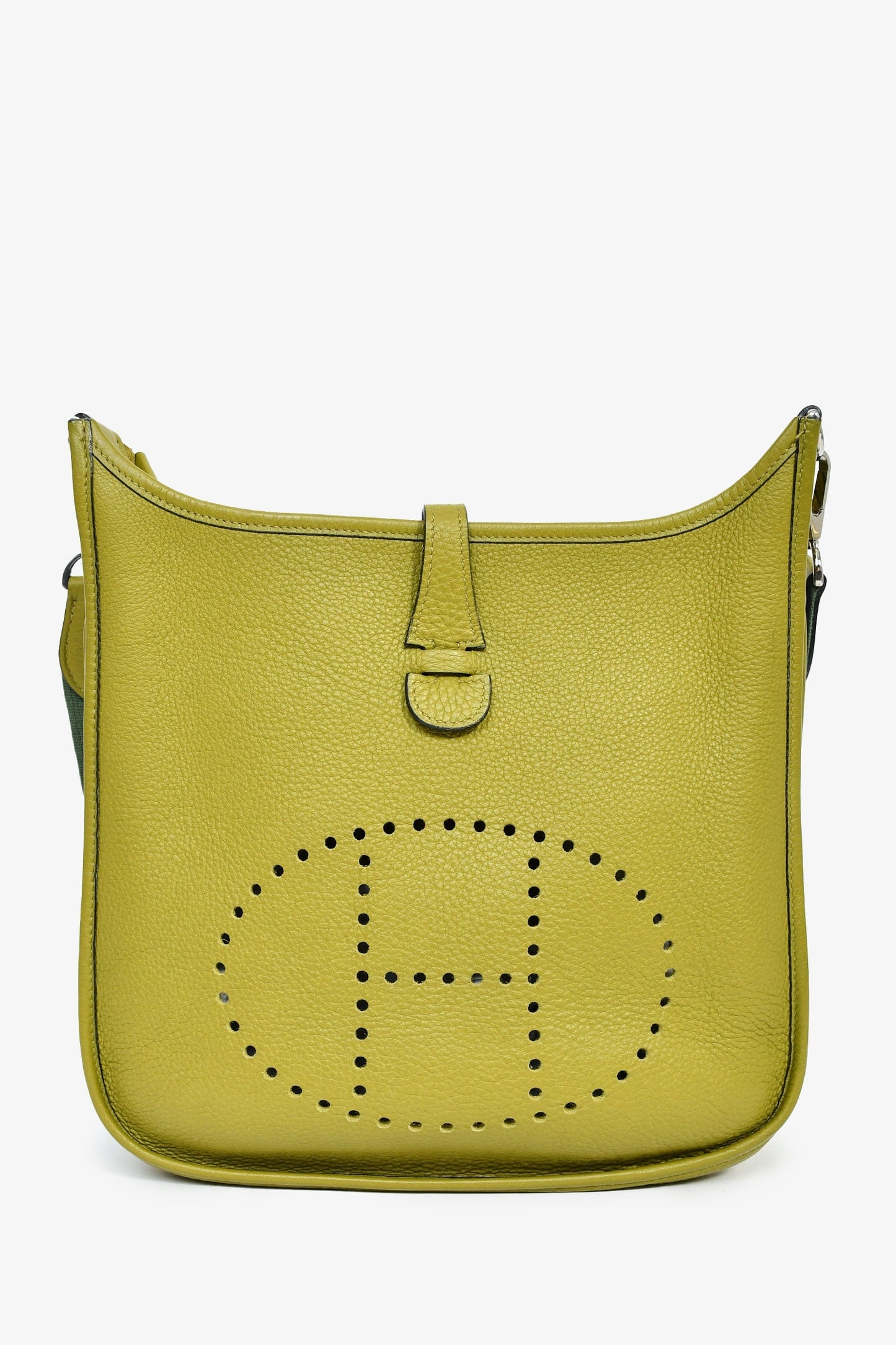 Hermès 2014 Green Clemence Leather Evelyne 28 II PM