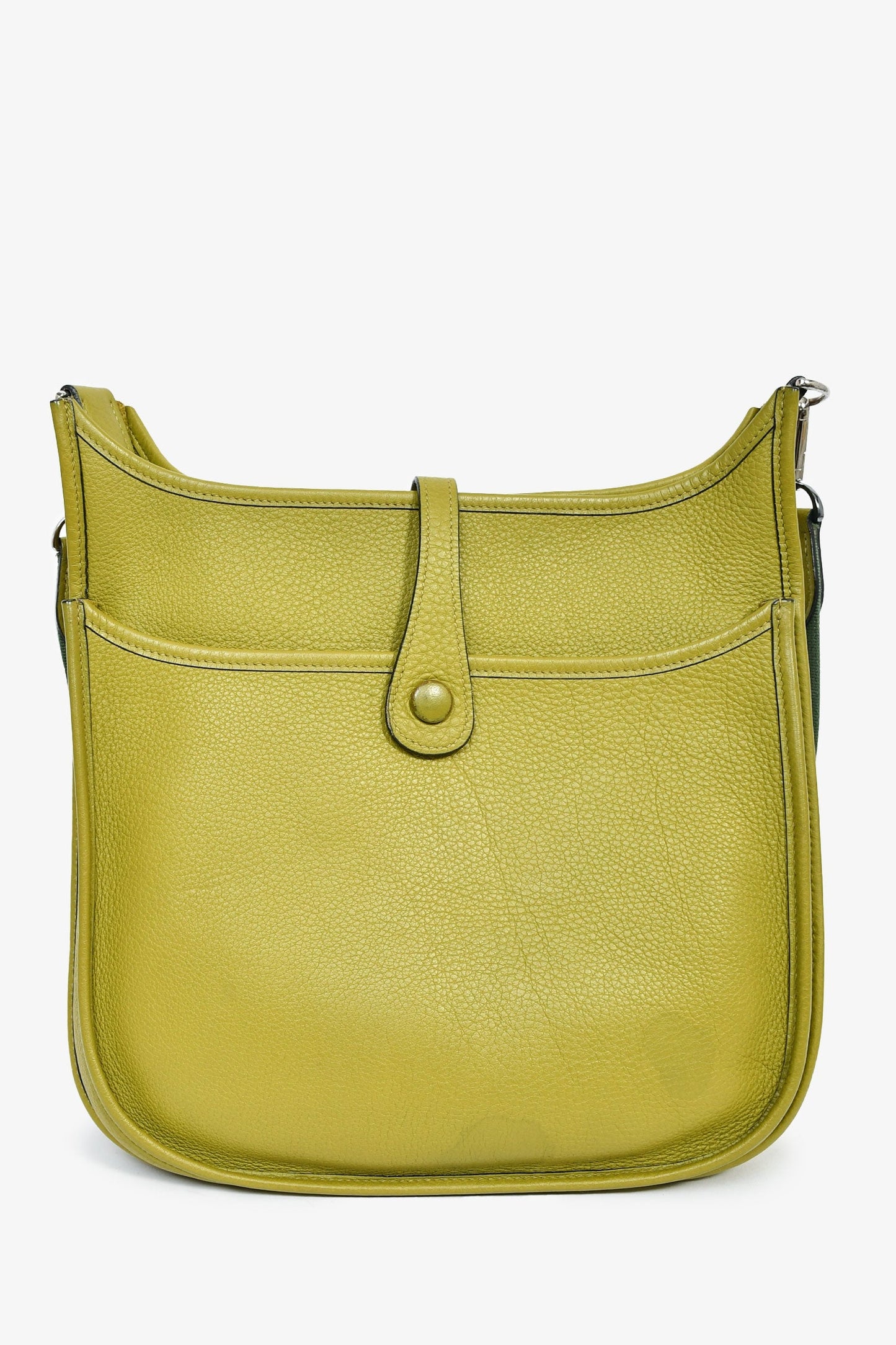 Hermès 2014 Green Clemence Leather Evelyne 28 II PM