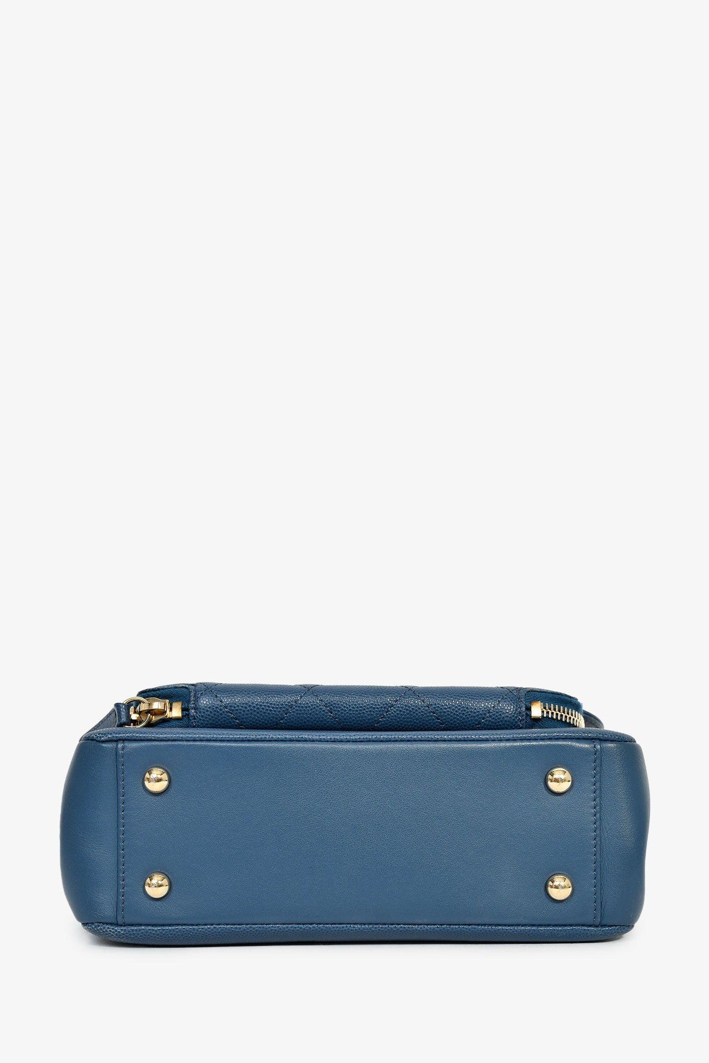 Chanel™ 2018 Blue Caviar Leather Business Affinity Top Handle Bag
