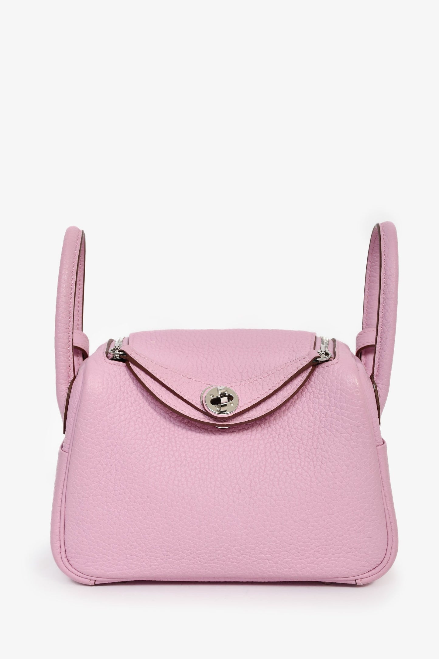 Hermès 2022 Mauve Sylvestre Clemence Leather Mini Lindy