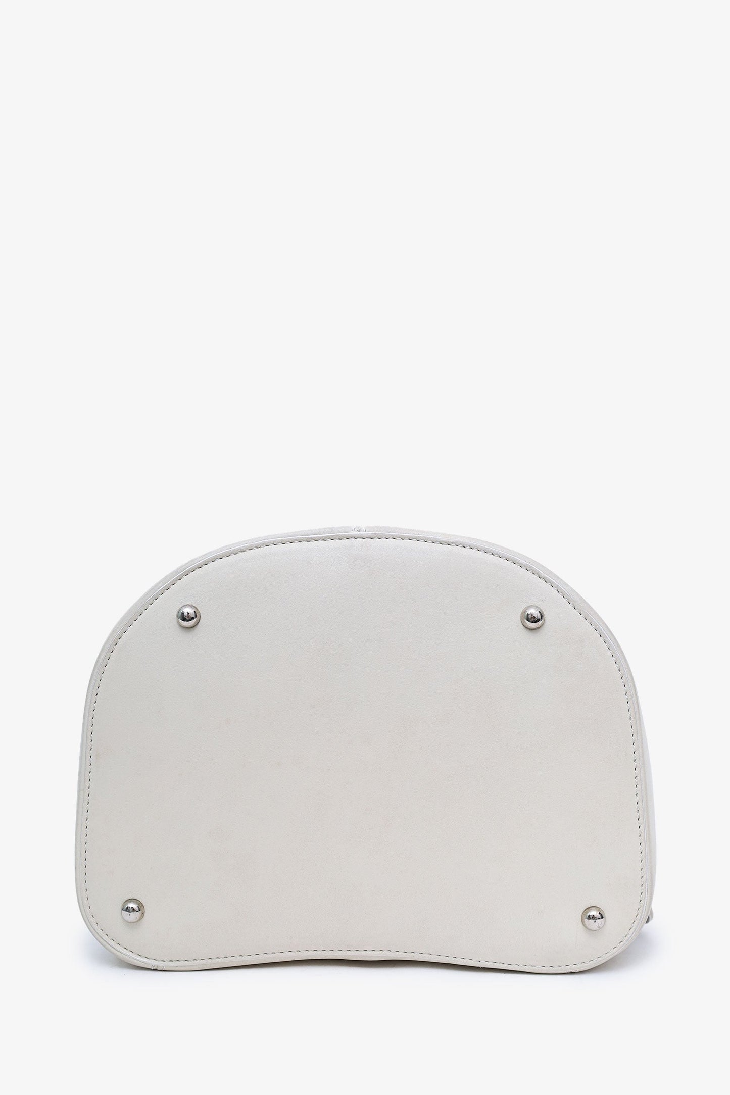 Loewe White Leather 'Anton' Backpack With Pouch