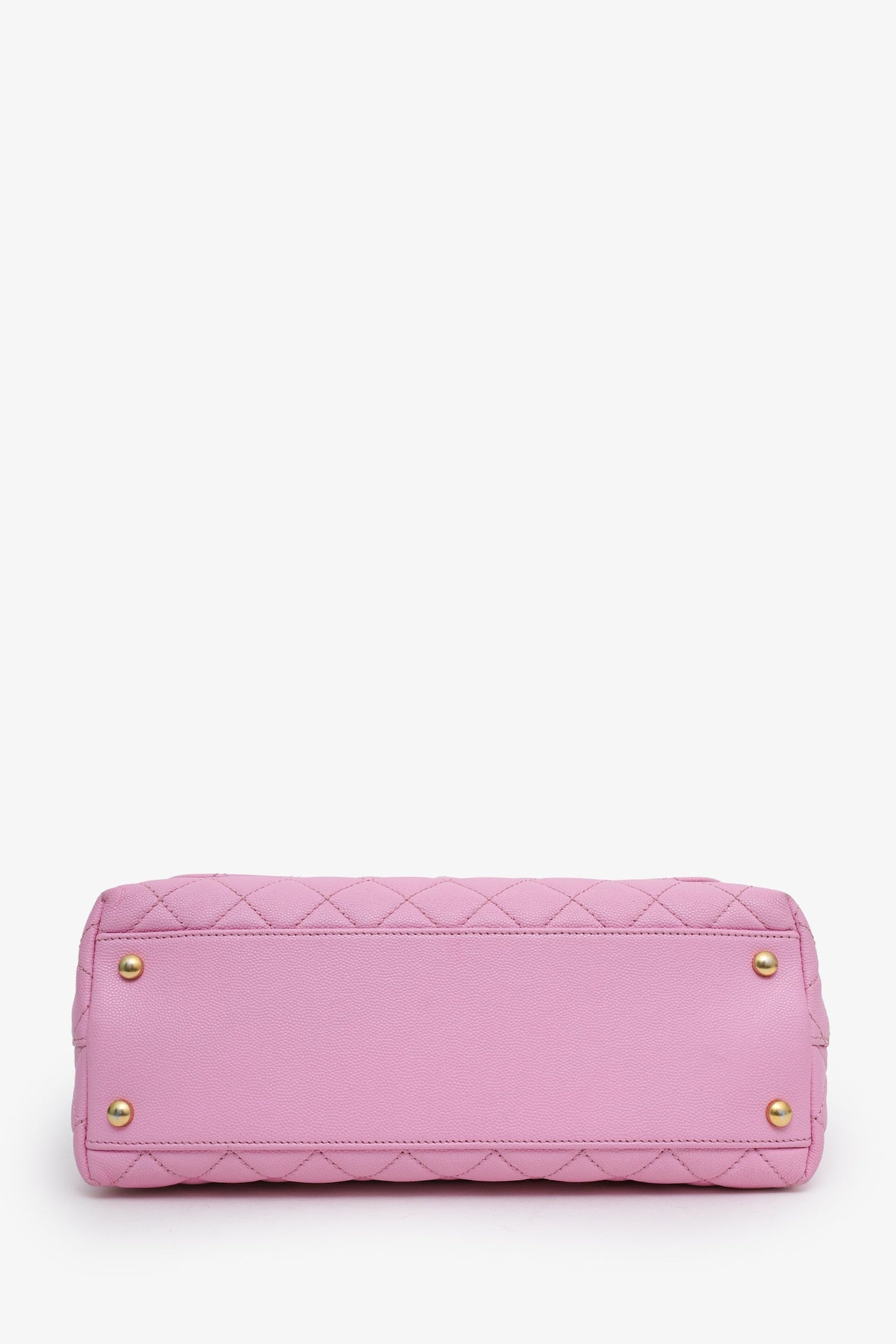 Chanel™ 23P Pink Caviar Medium Coco Top Handle Bag With Strap