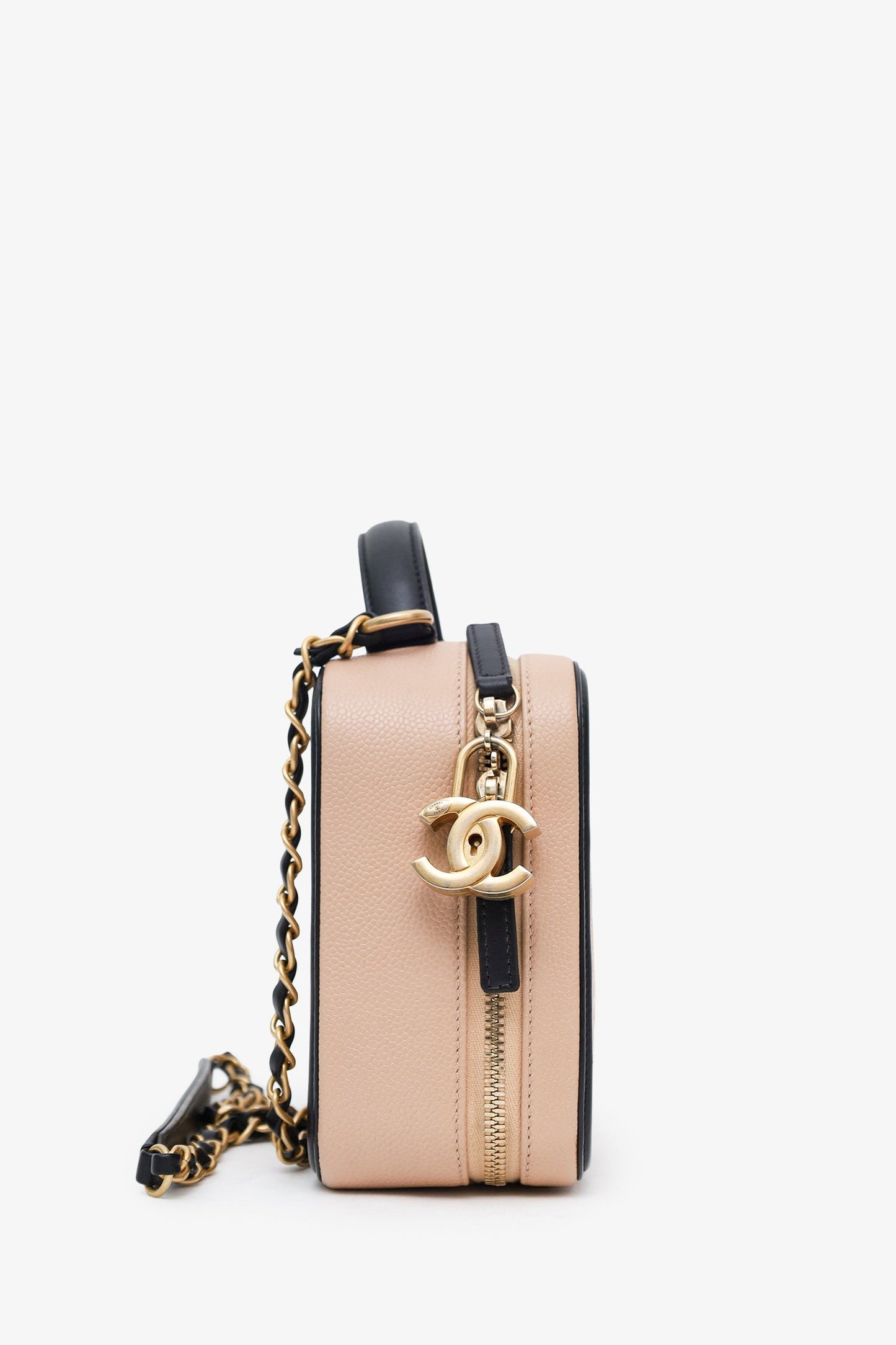 Chanel™ 2018-19 Caviar Medium Filigree Vanity Case Bag