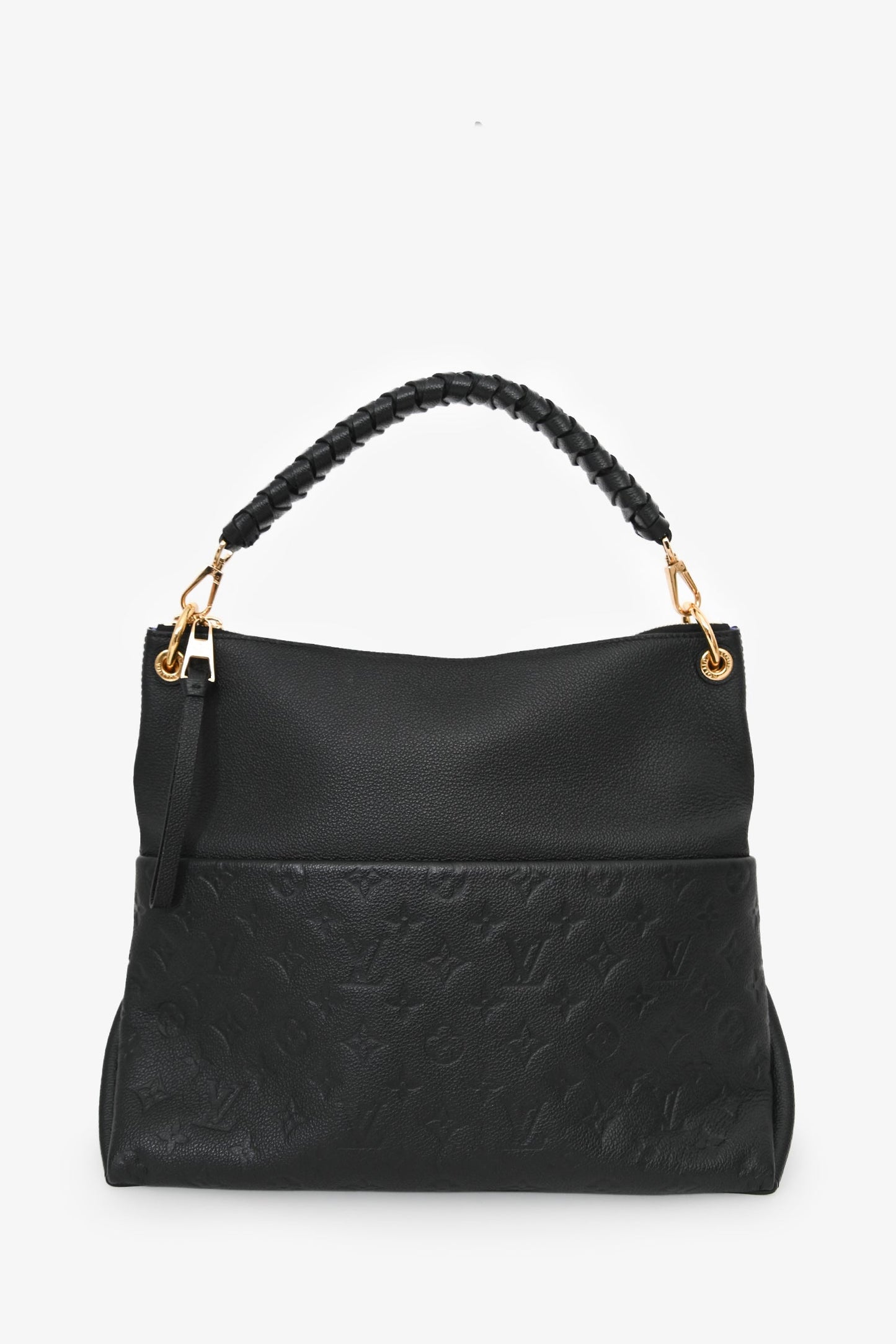Louis Vuitton Black Leather Monogram Empreinte Maida Hobo Shoulder Bag