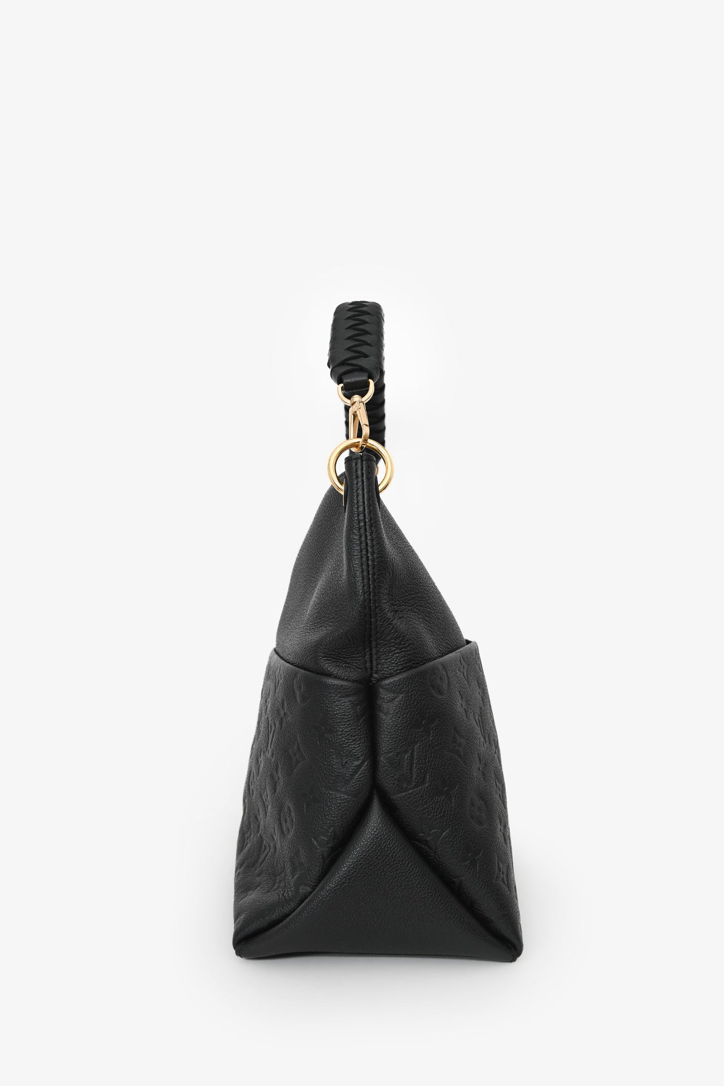 Louis Vuitton Black Leather Monogram Empreinte Maida Hobo Shoulder Bag