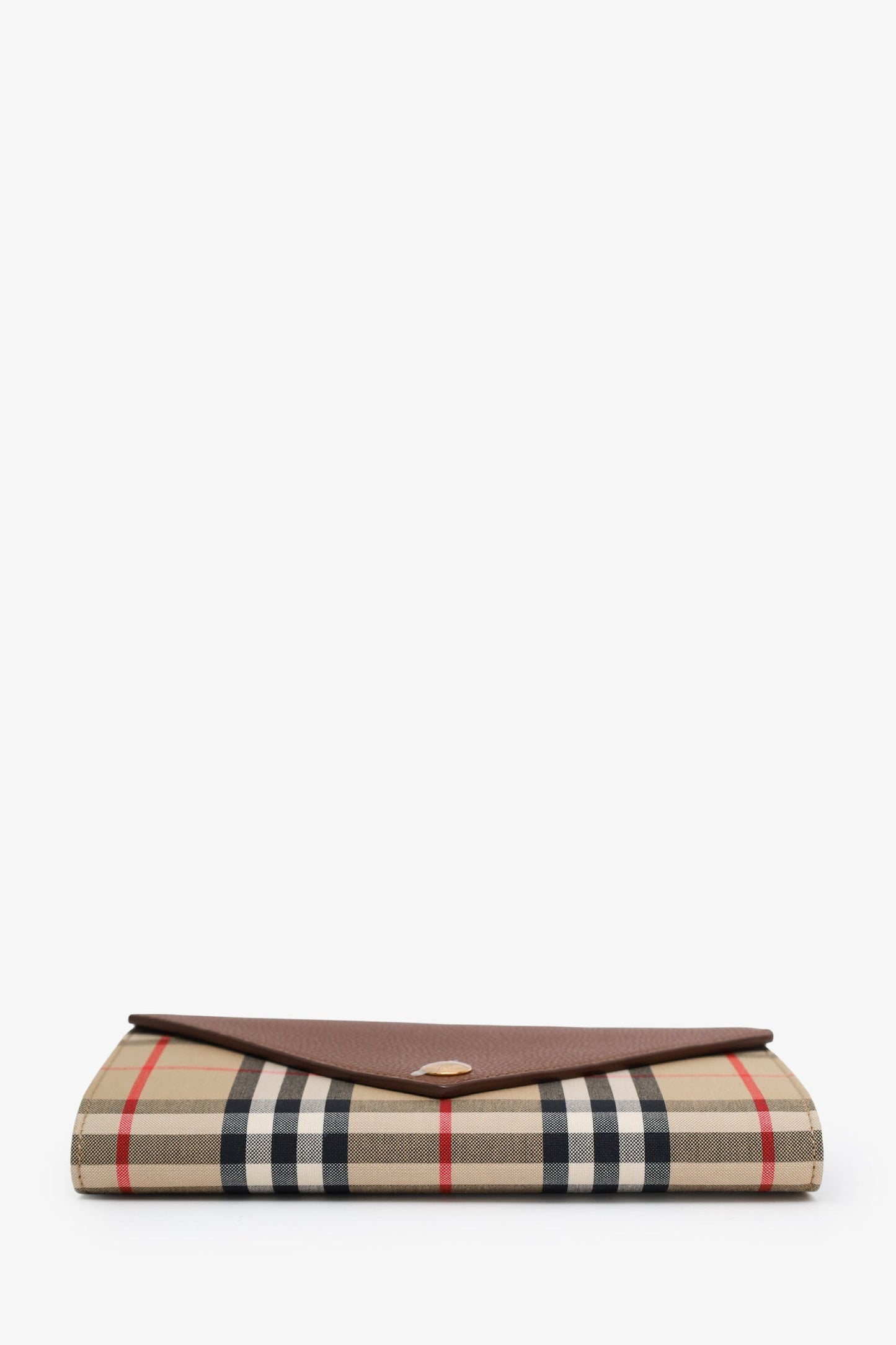 Burberry Beige/Brown House Check Hannah Envelope Wallet On Strap
