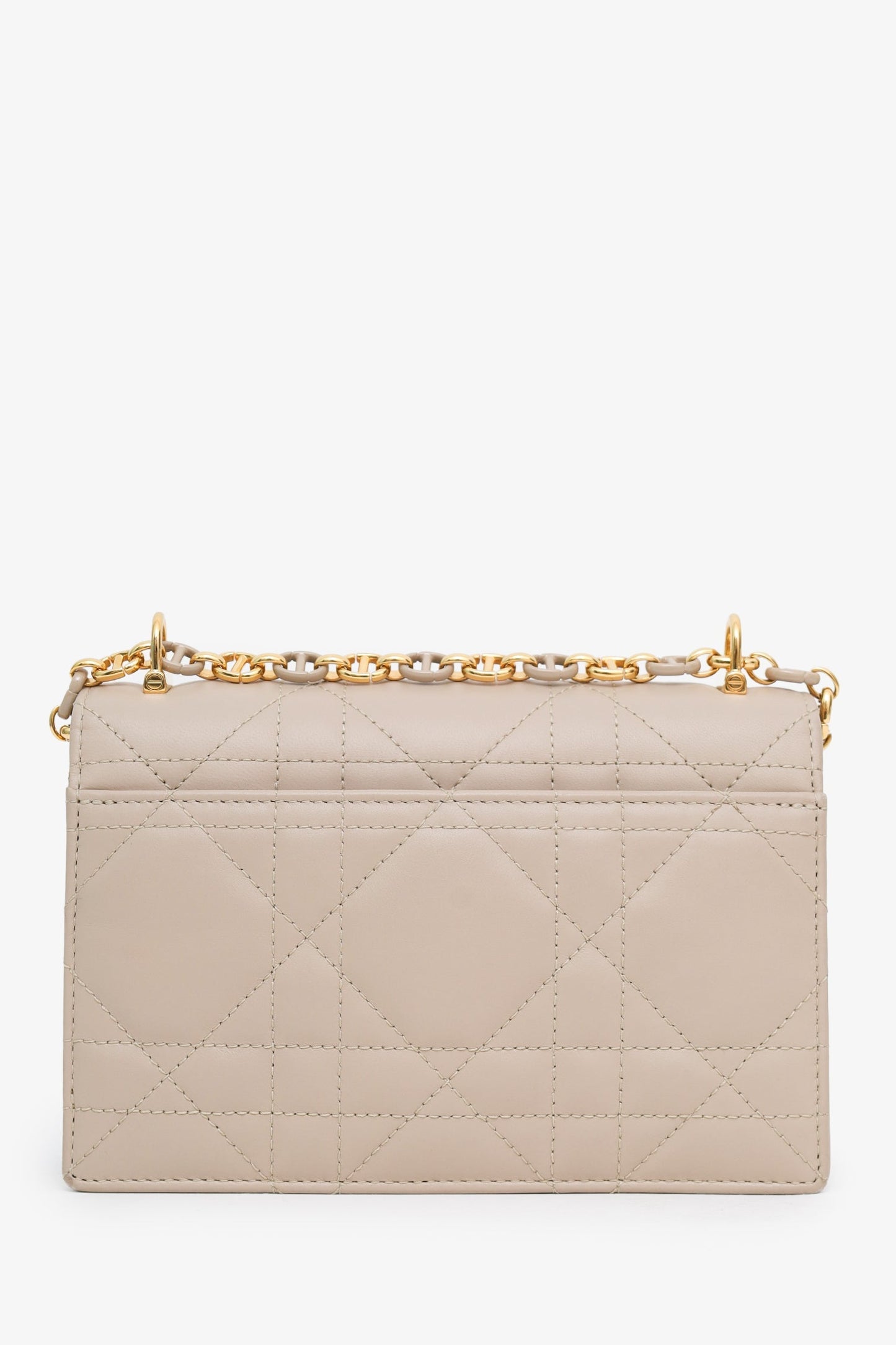 Christian Dior 2023 Beige Lambskin Macrocannage Mini Miss Caro Bag