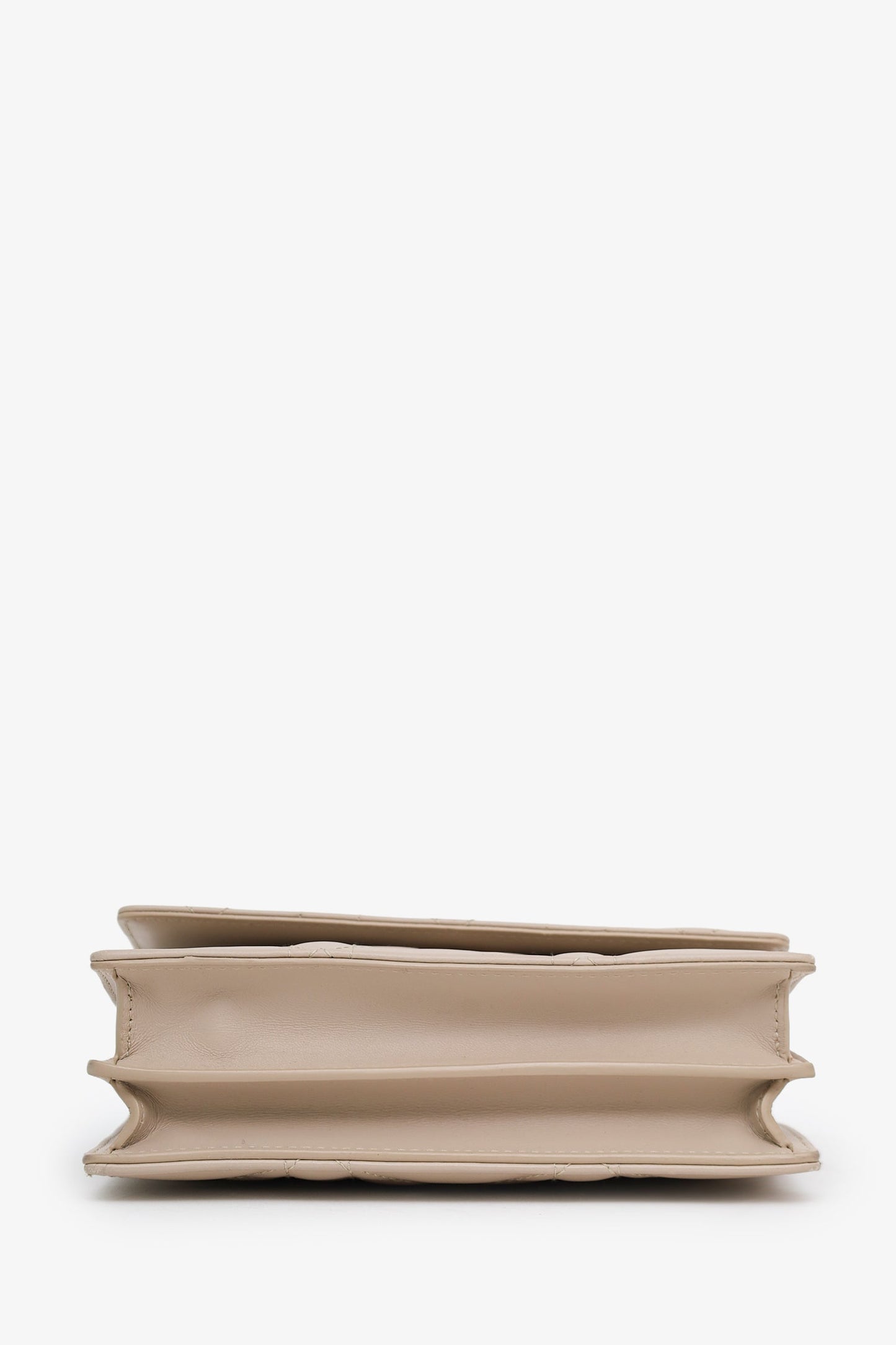 Christian Dior 2023 Beige Lambskin Macrocannage Mini Miss Caro Bag