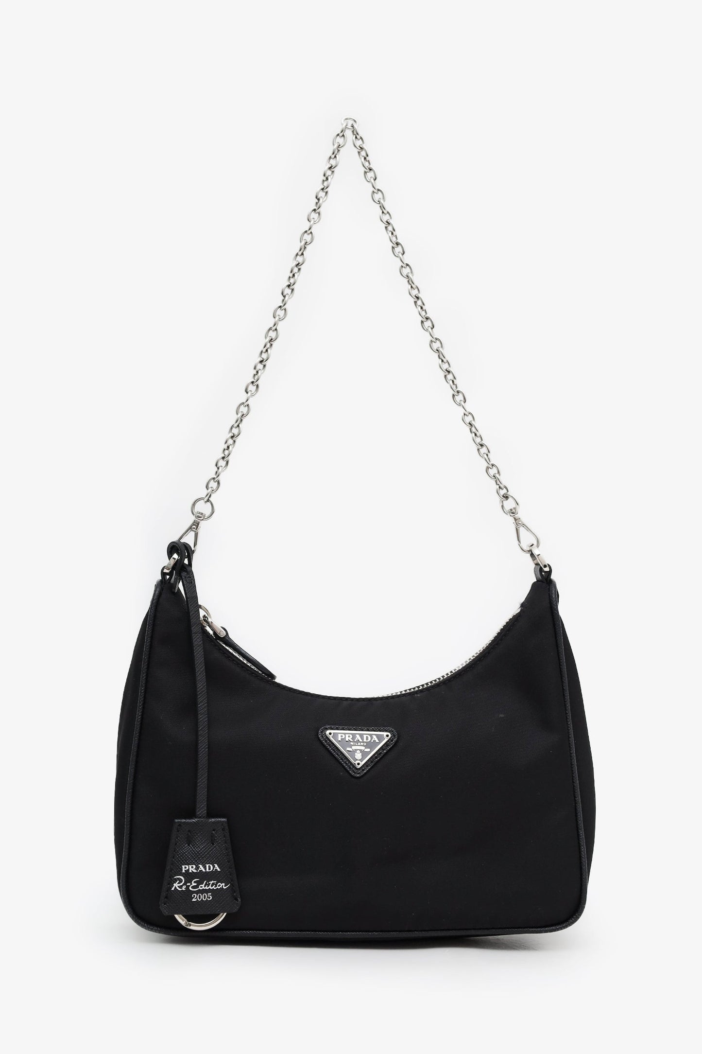 Prada Black Re-Nylon Re-Edition 2005 Bag With Strap + Pouch