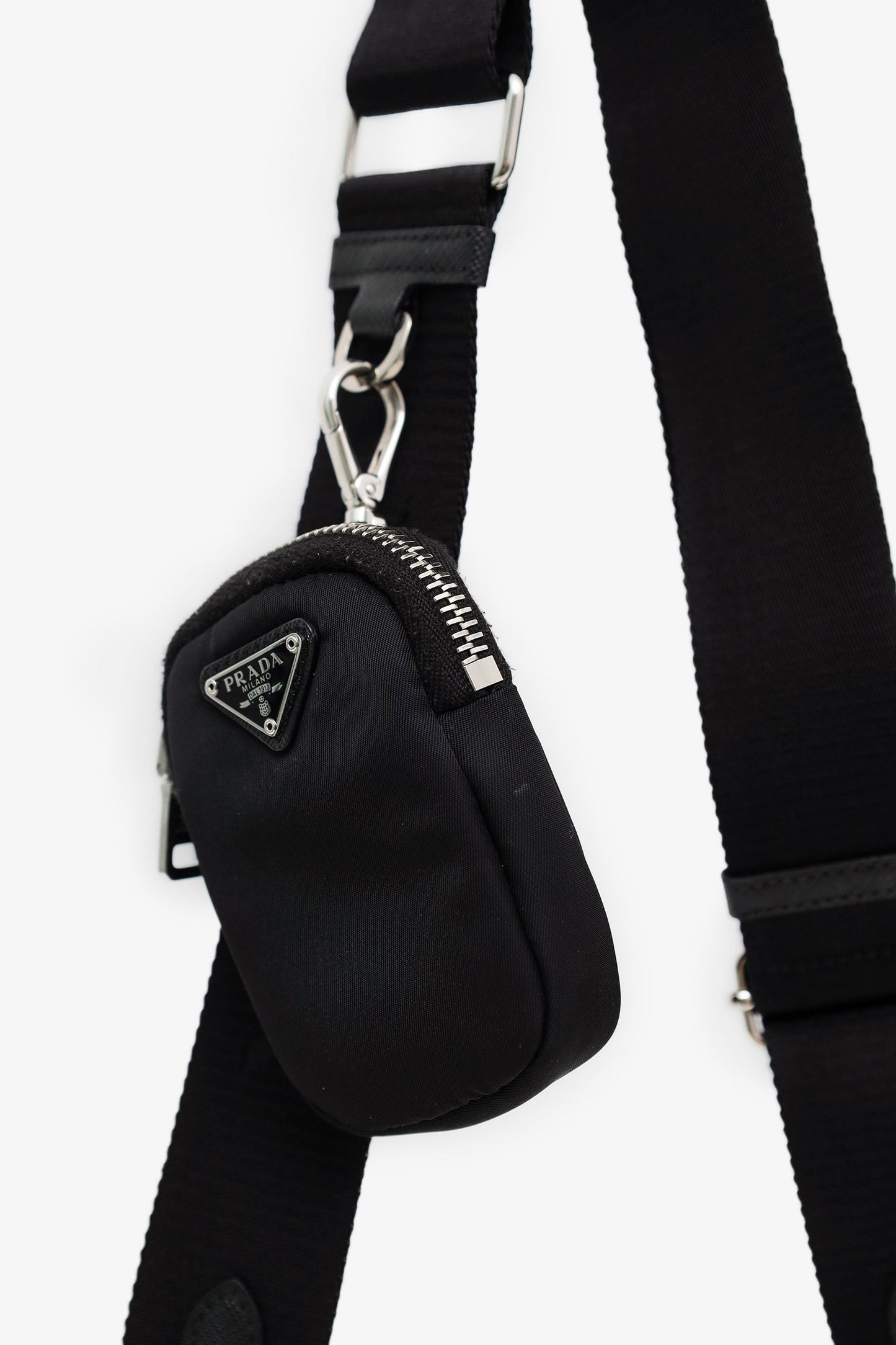 Prada Black Re-Nylon Re-Edition 2005 Bag With Strap + Pouch