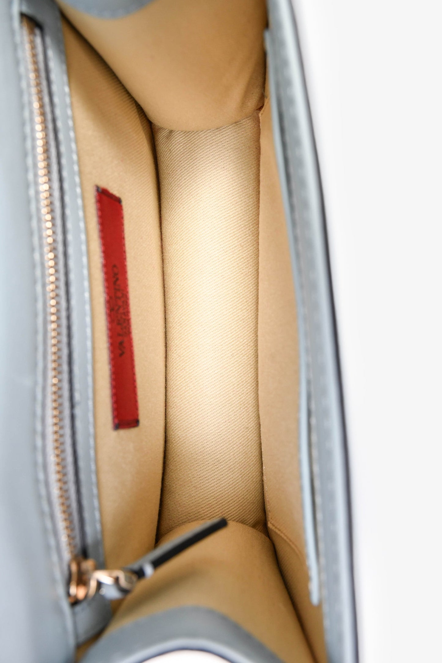 Valentino Blue Leather Roman Stud Shoulder Bag