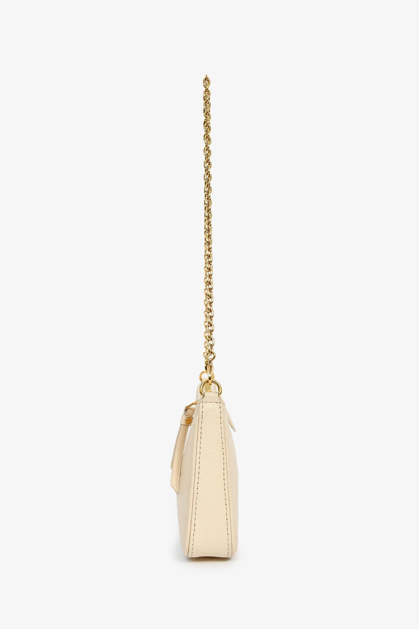 Louis Vuitton Cream Monogram Empreinte 'Easy Pouch' On Strap Bag