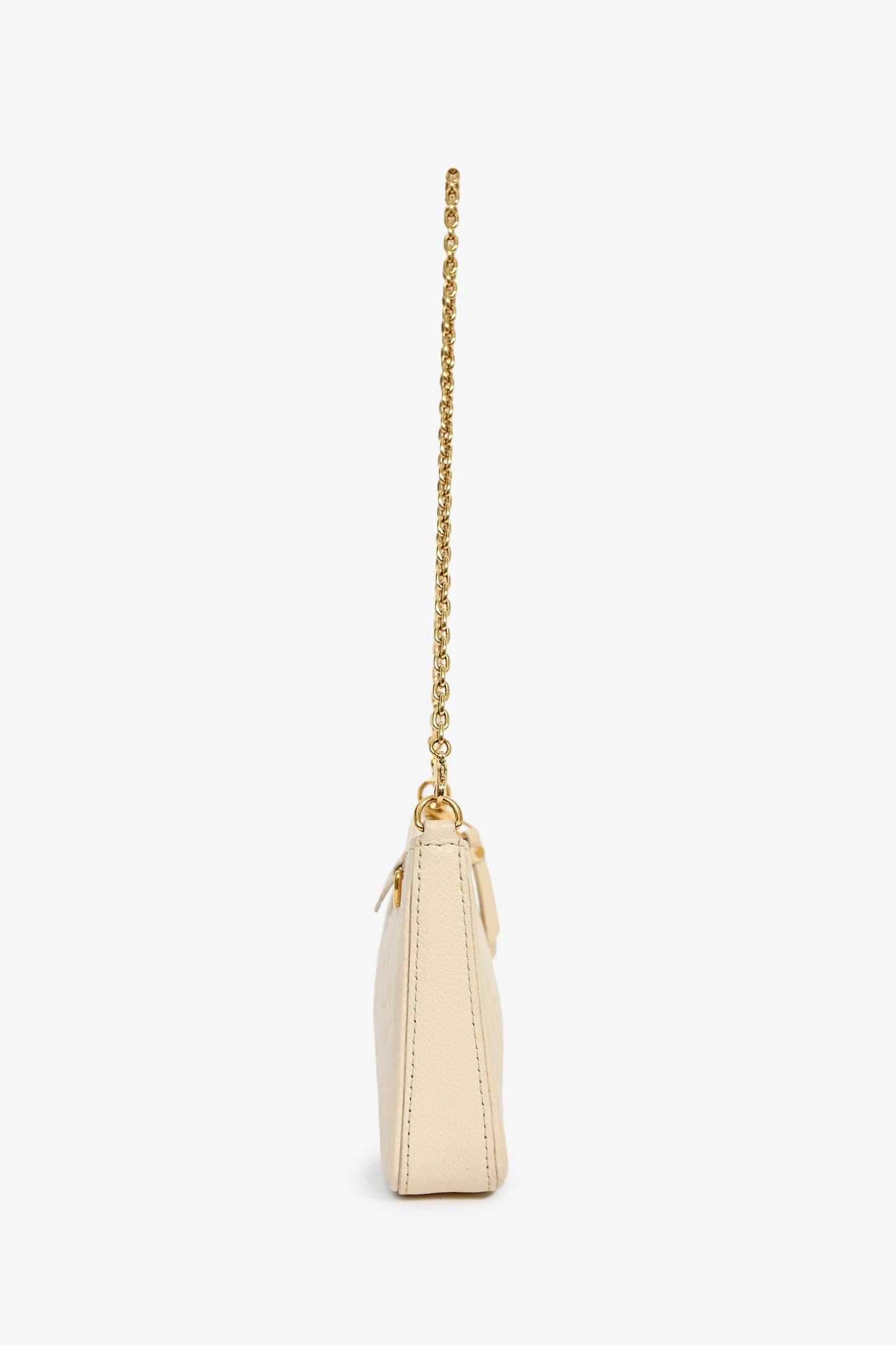 Louis Vuitton Cream Monogram Empreinte 'Easy Pouch' On Strap Bag