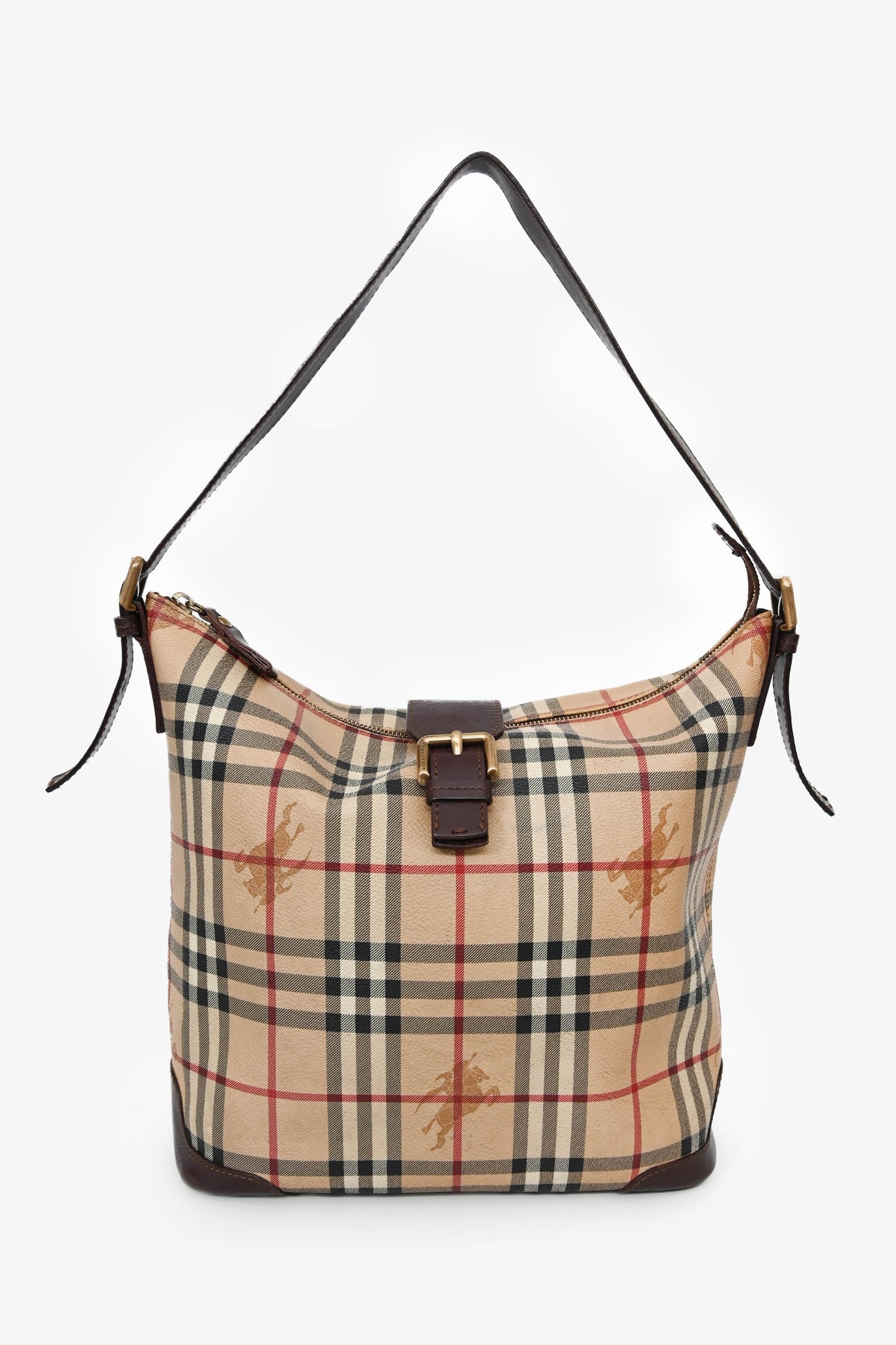 Burberry Vintage Haymarket Check Shoulder Bag
