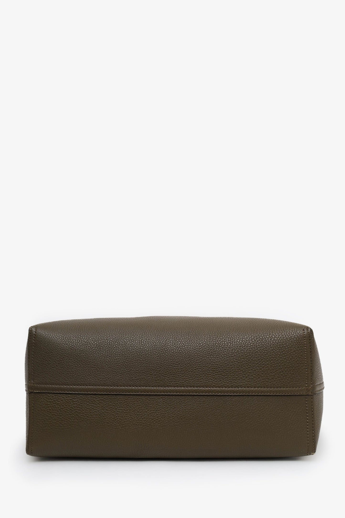 Fendi Brown Leather/Canvas Medium 'Selleria Roll' Tote Bag